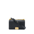 CHANEL MEDIUM BOY BAG CAVIAR BLACK GHW
