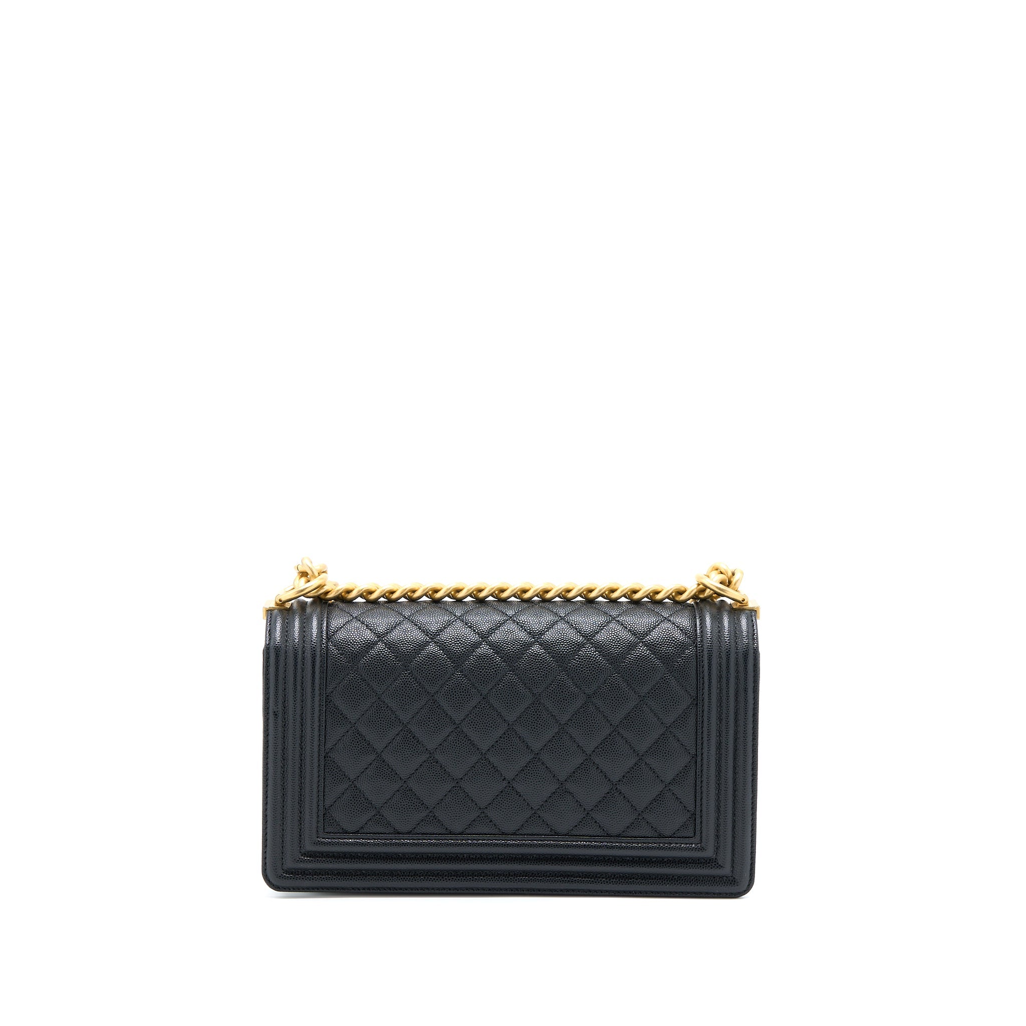 CHANEL MEDIUM BOY BAG CAVIAR BLACK GHW