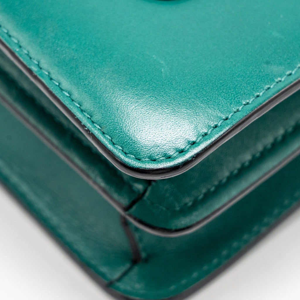 BVLGARI SERPENTI FOREVER BAG CALFSKIN GREEN LGHW