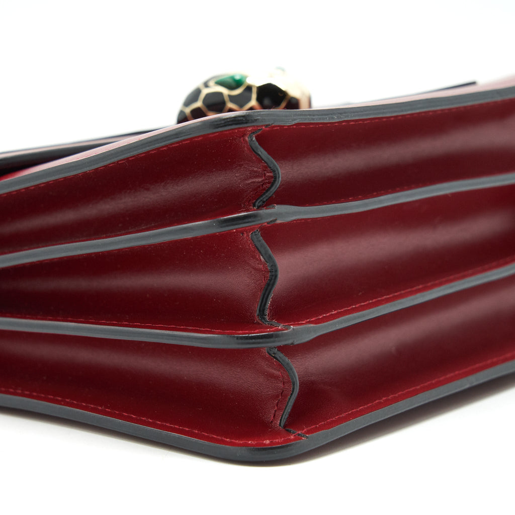 BVLGARI SERPENTI FOREVER TOP HANDLE BAG RED GHW