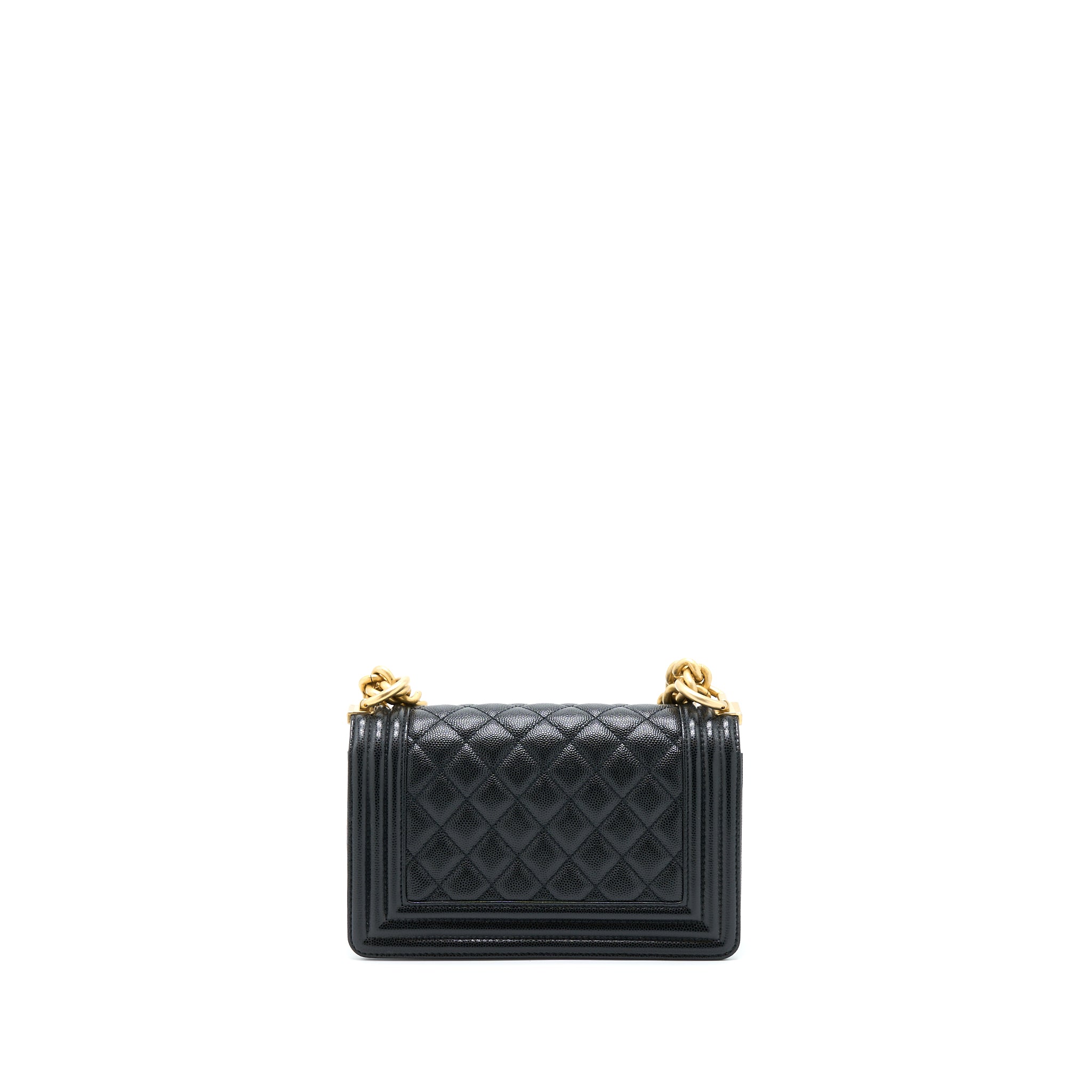 CHANEL SMALL BOY BAG CAVIAR BLACK GHW