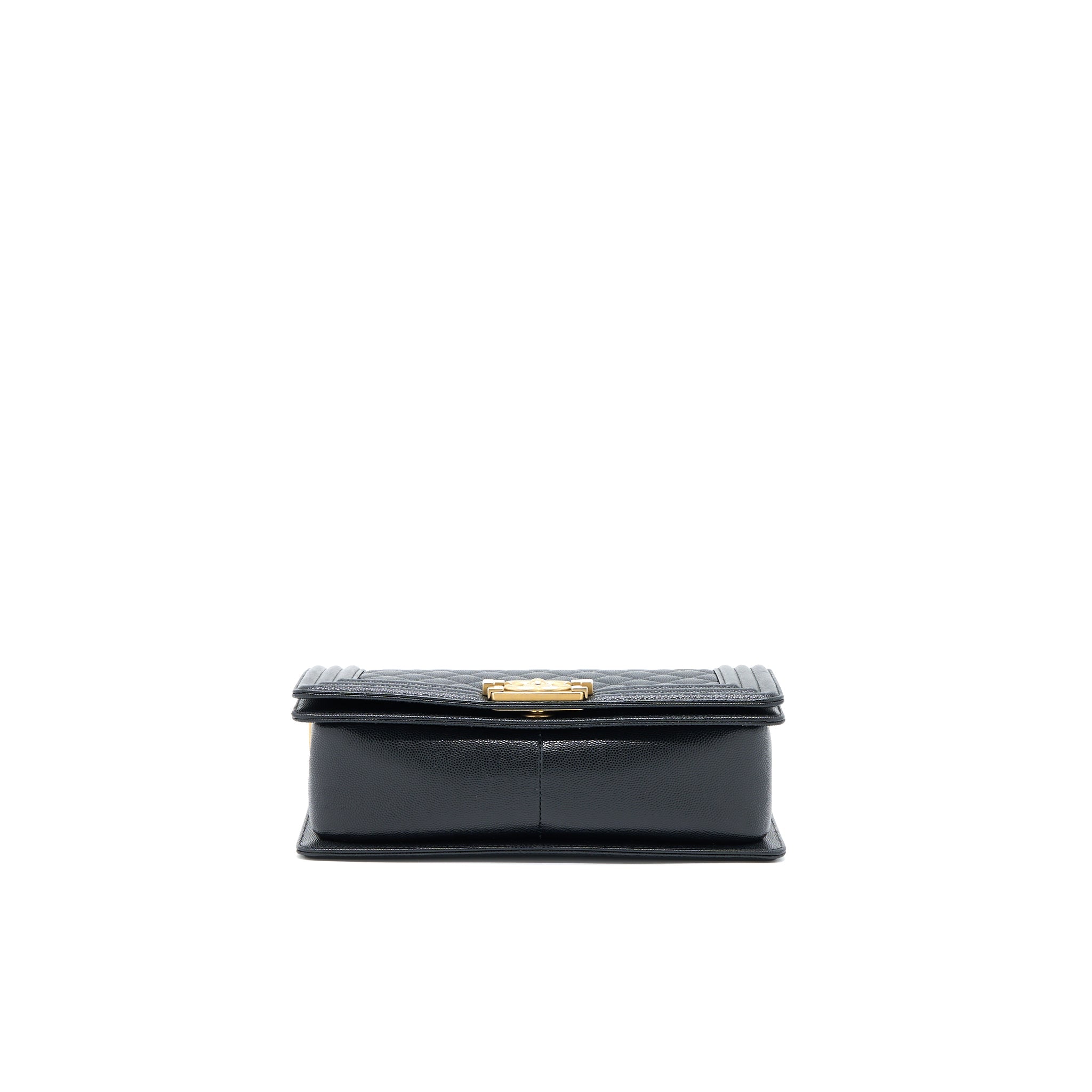 CHANEL MEDIUM BOY BAG CAVIAR BLACK GHW
