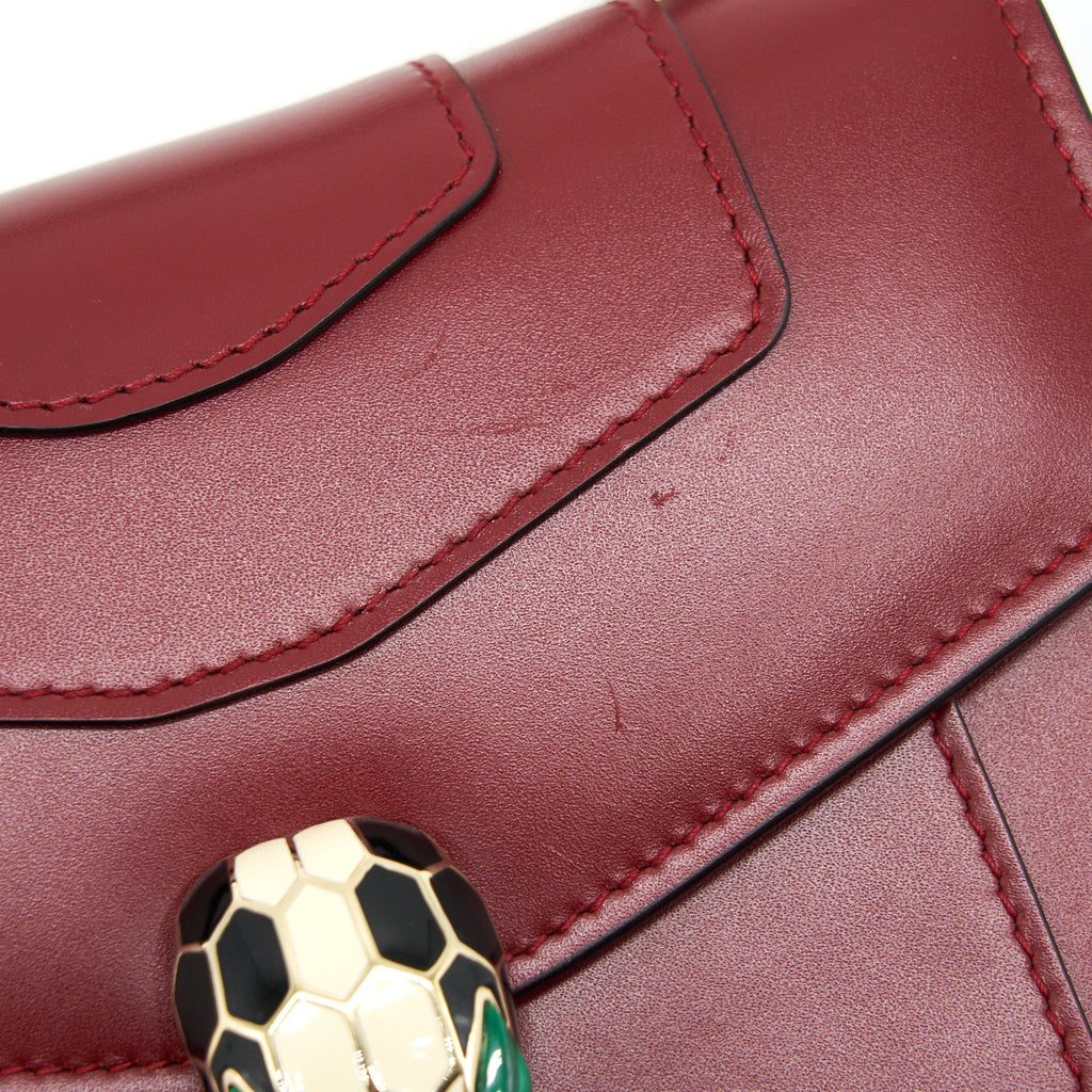 BVLGARI SERPENTI FOREVER TOP HANDLE BAG RED GHW