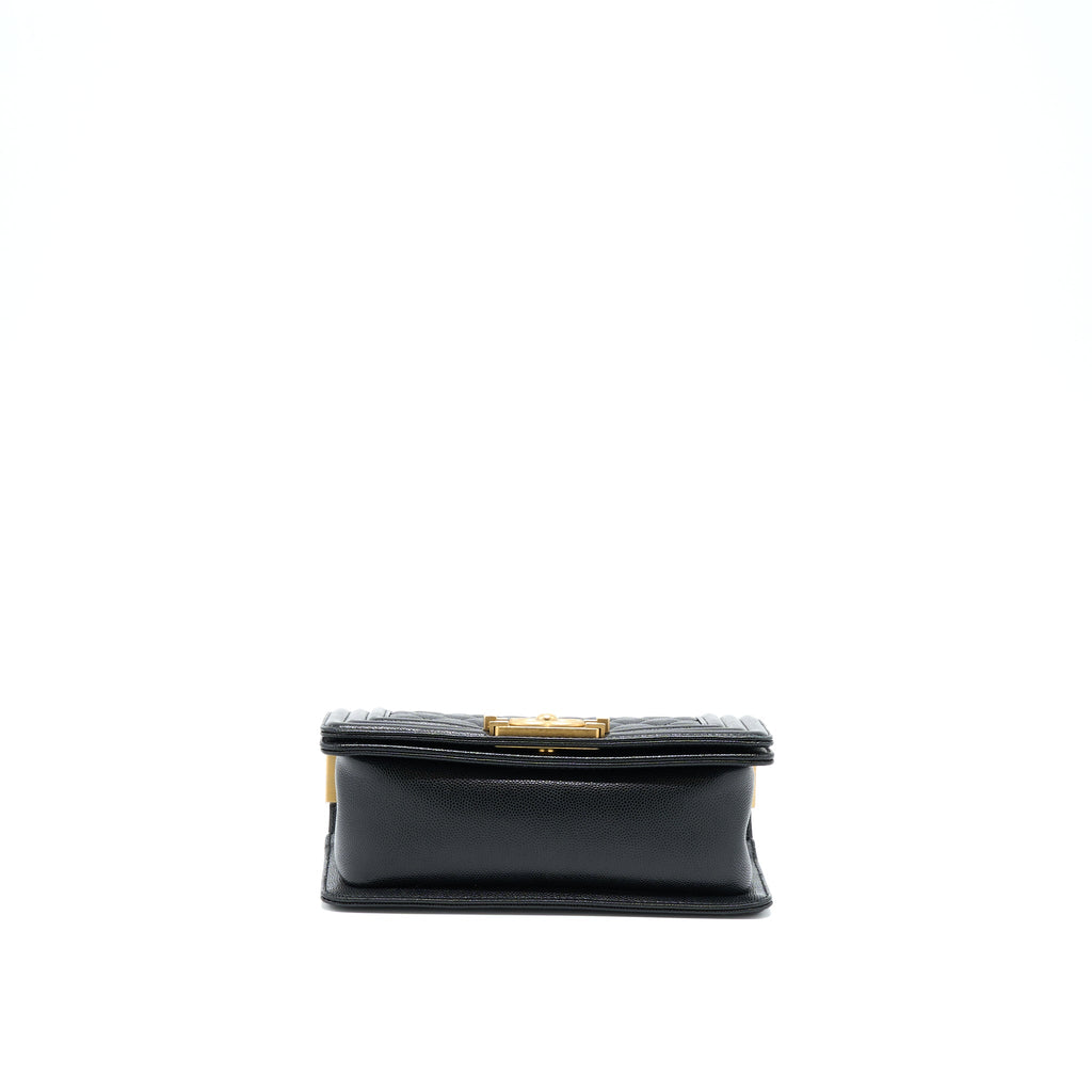CHANEL SMALL BOY BAG CAVIAR BLACK GHW