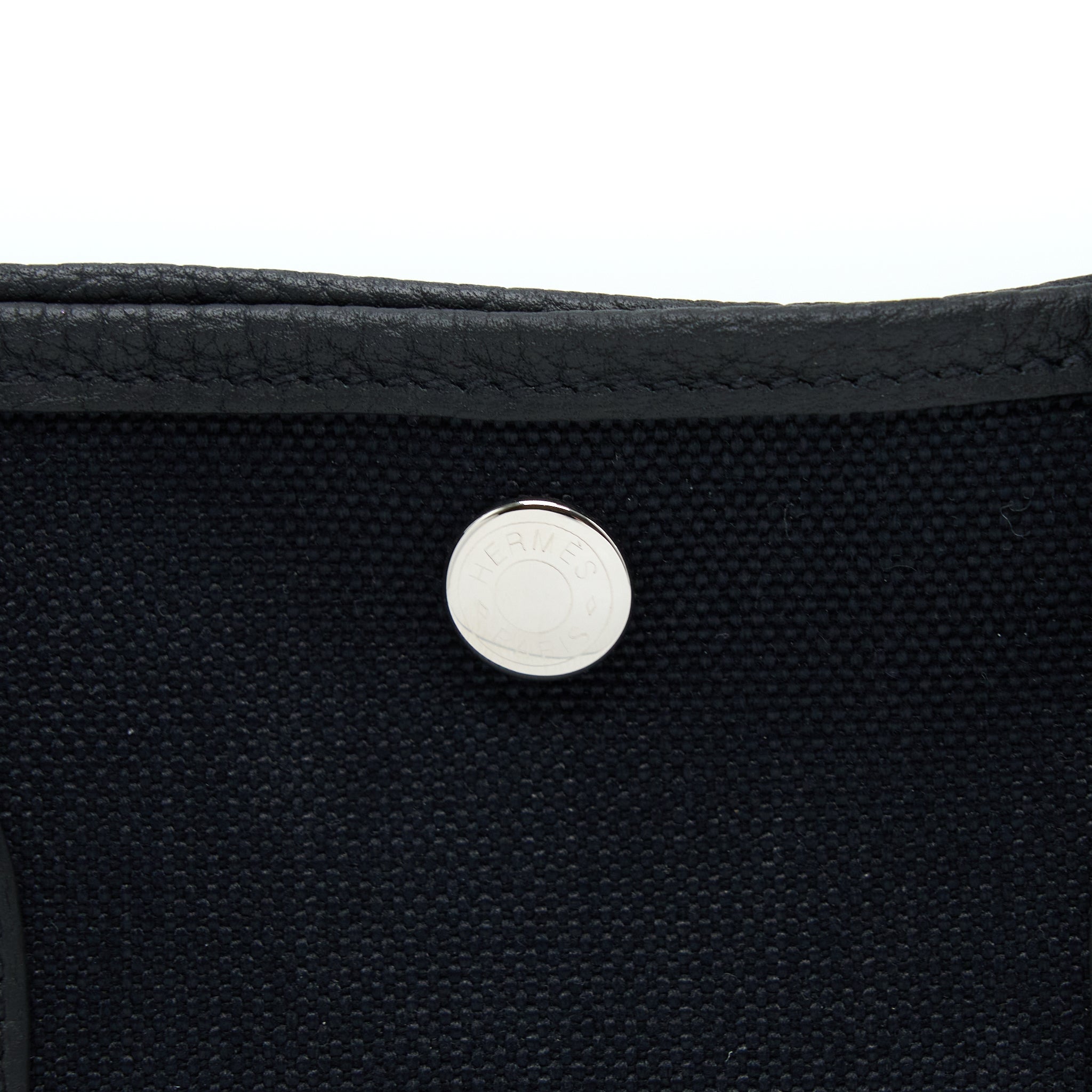 HERMES GARDEN PARTY 30 CANVAS/LEATHER BLACK SHW