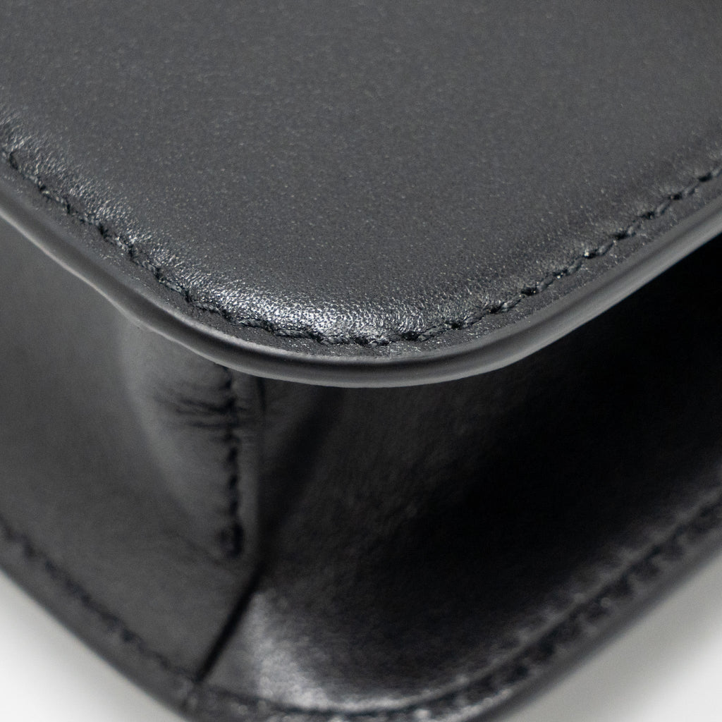 VALENTINO SMALL V LOGO CROSSBODY BAG CALFSKIN BLACK GHW