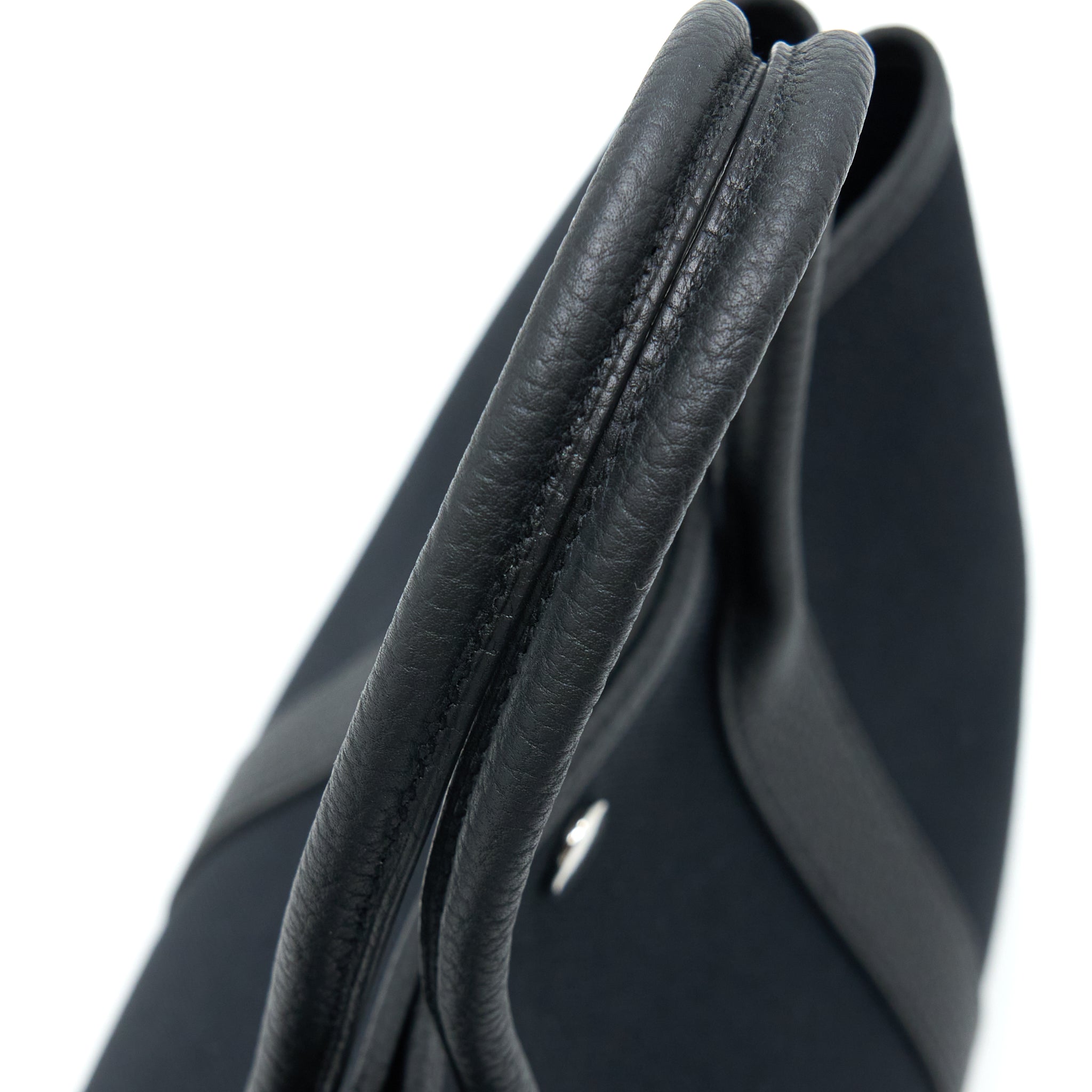 HERMES GARDEN PARTY 30 CANVAS/LEATHER BLACK SHW