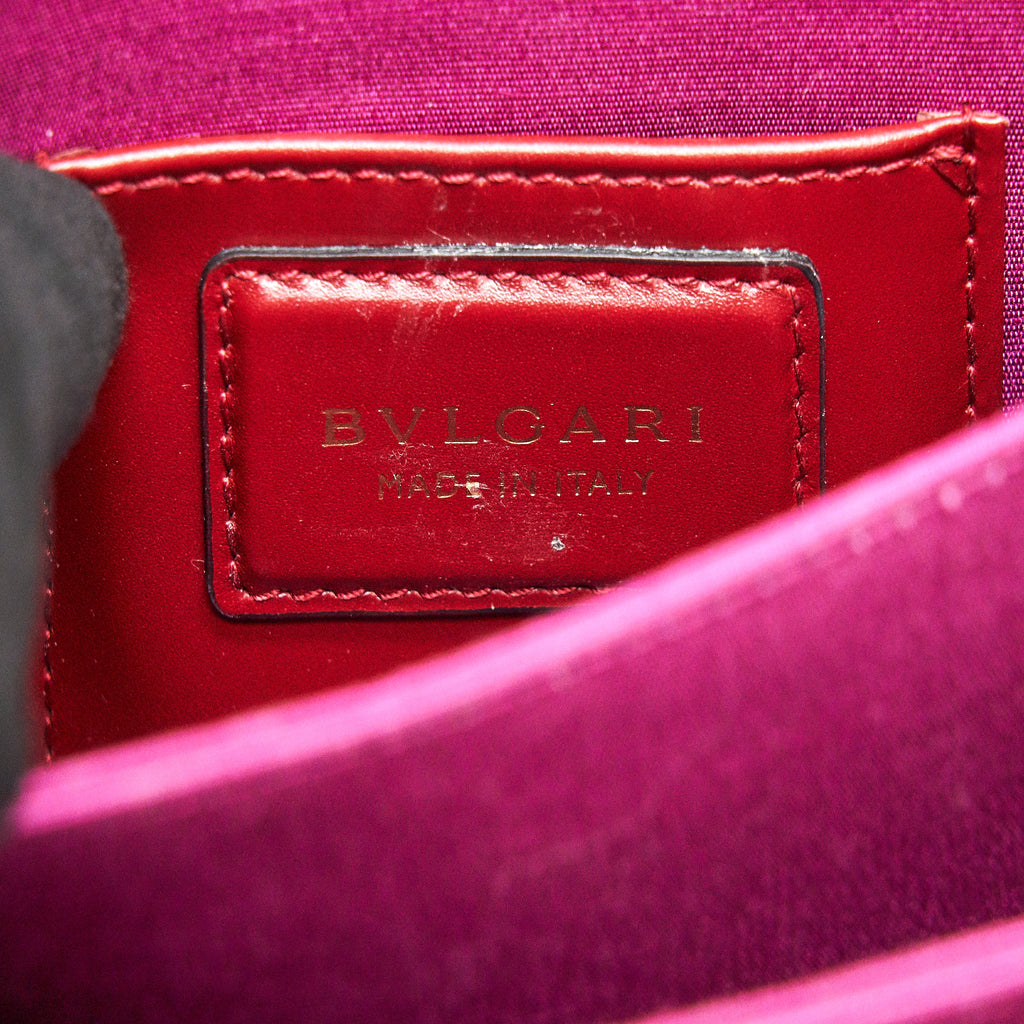BVLGARI SERPENTI FOREVER TOP HANDLE BAG RED GHW