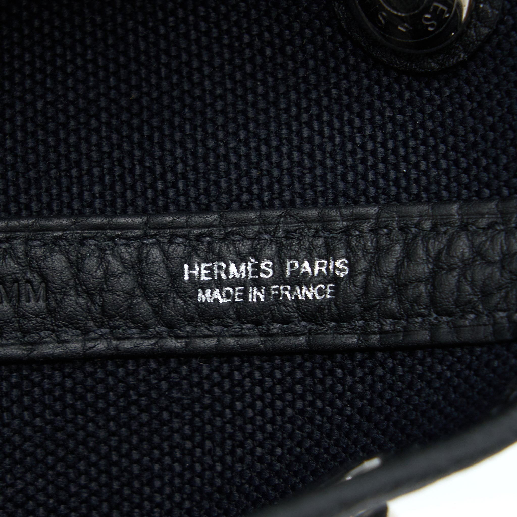 HERMES GARDEN PARTY 30 CANVAS/LEATHER BLACK SHW