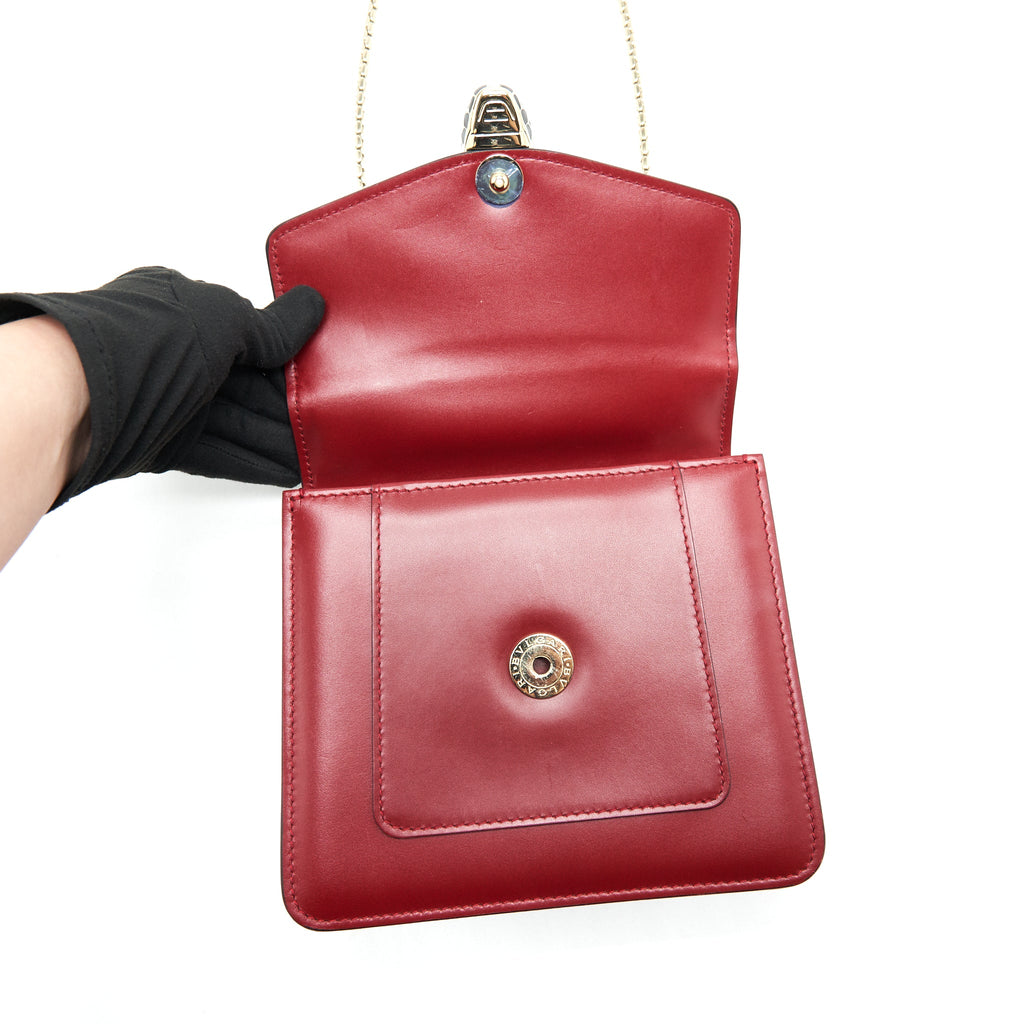 BVLGARI SERPENTI FOREVER TOP HANDLE BAG RED GHW