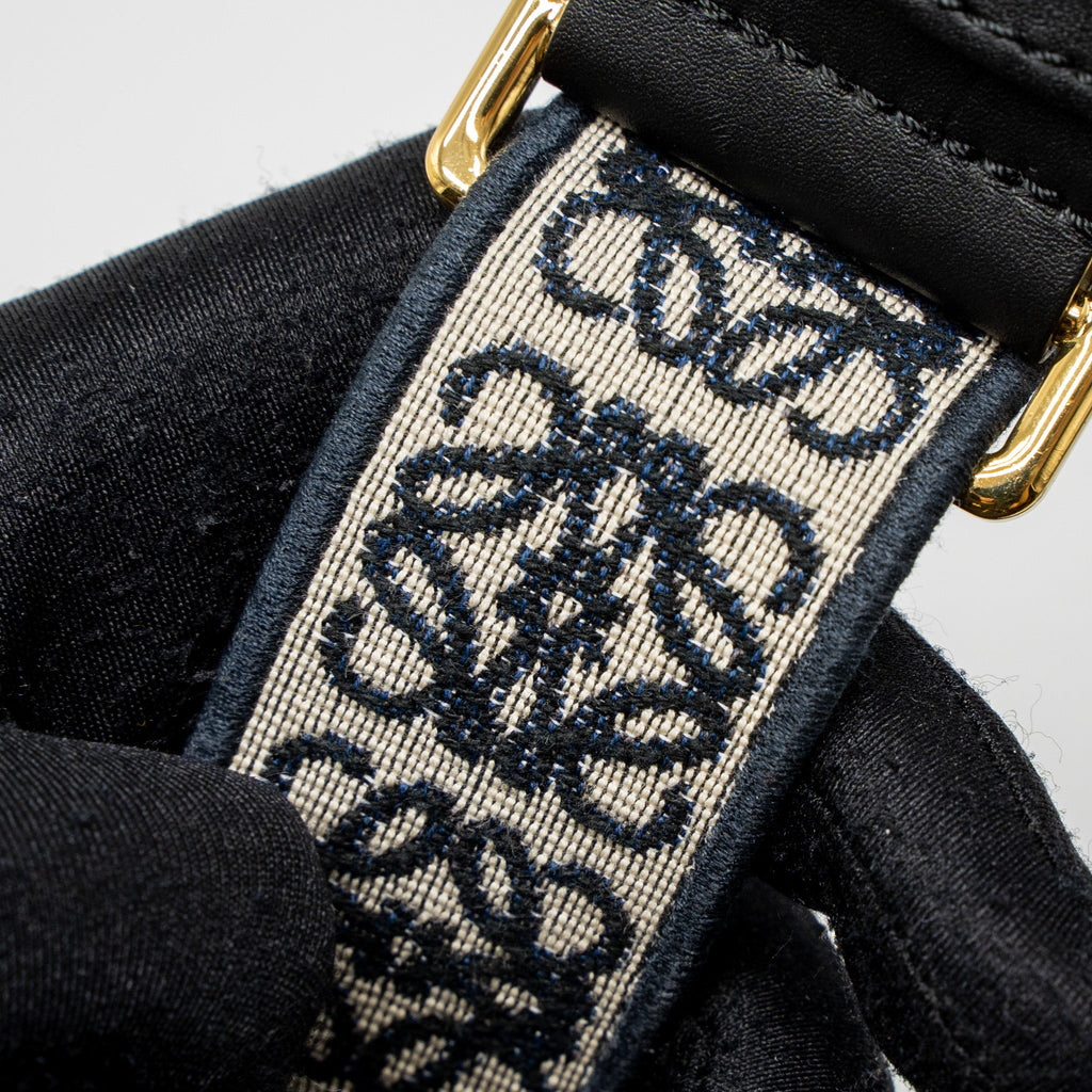 LOEWE MINI GATE DUAL BAG CALFSKIN BLACK GHW