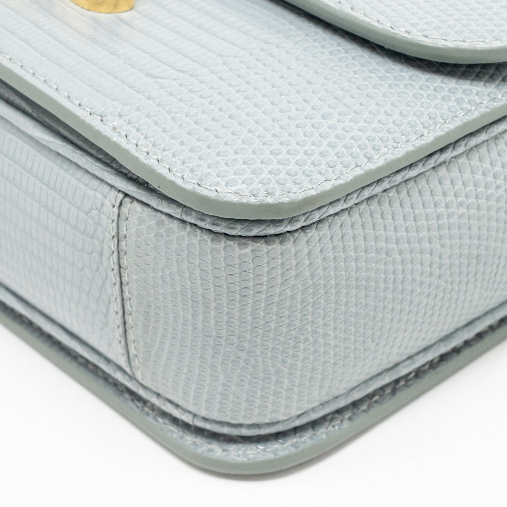 CELINE TEEN TRIOMPHE BAG LIZARD CLOUDY GREY GHW