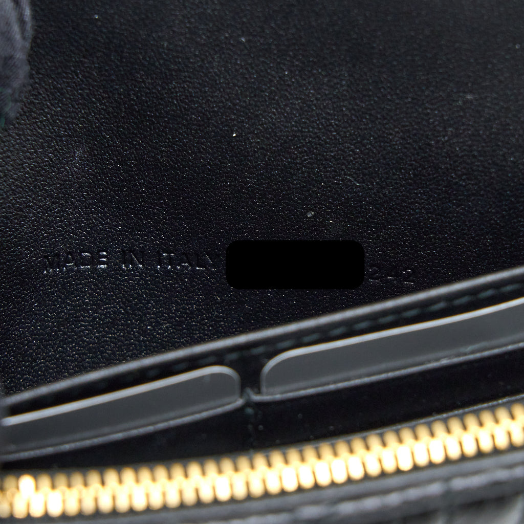 DIOR CARO POUCH CANNAGE CALFSKIN BLACK GHW