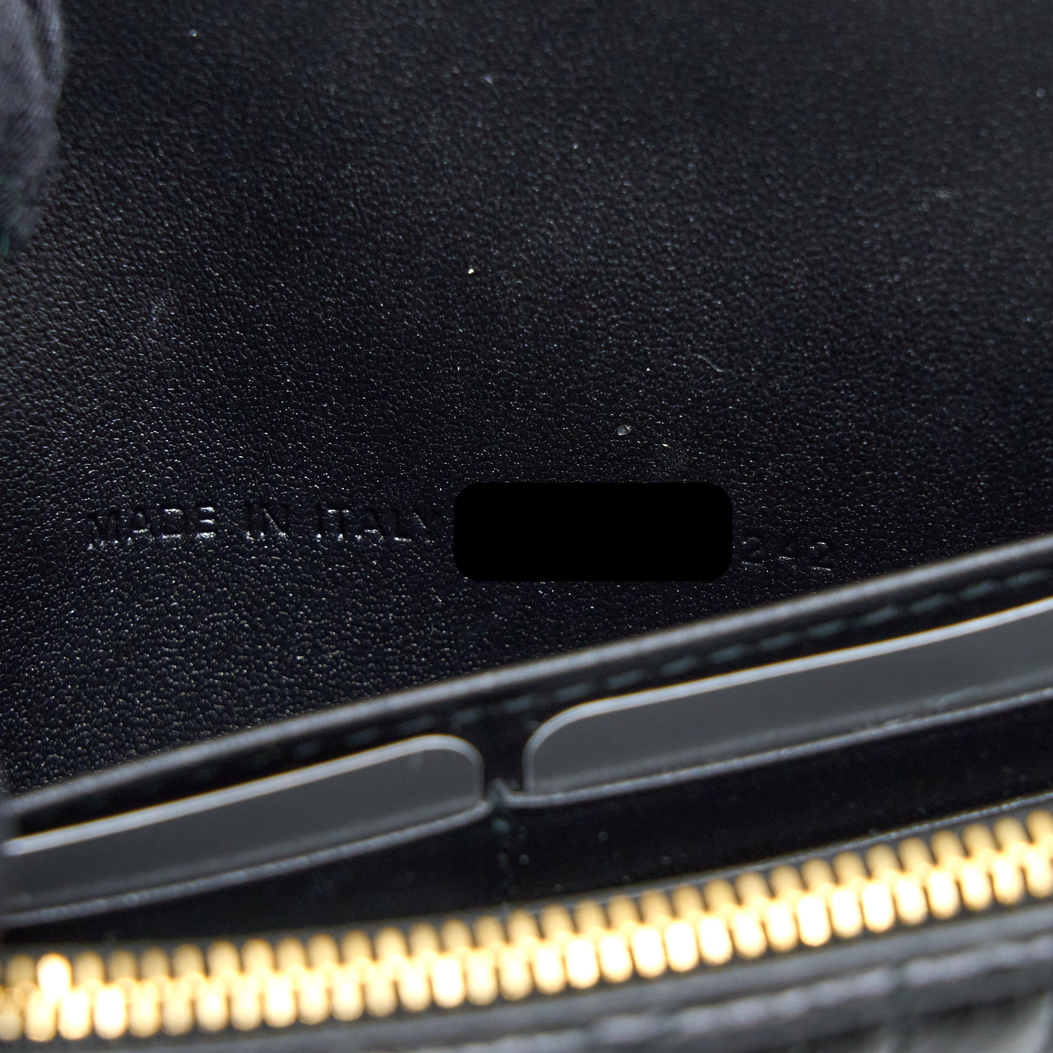 DIOR CARO POUCH CANNAGE CALFSKIN BLACK GHW