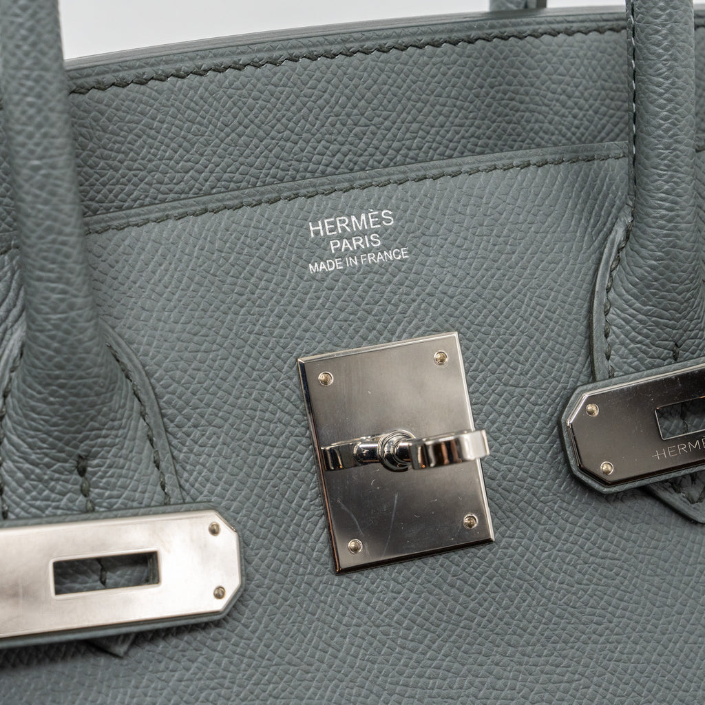 HERMES BIRKIN 30 EPSOM VERT AMANDE SHW