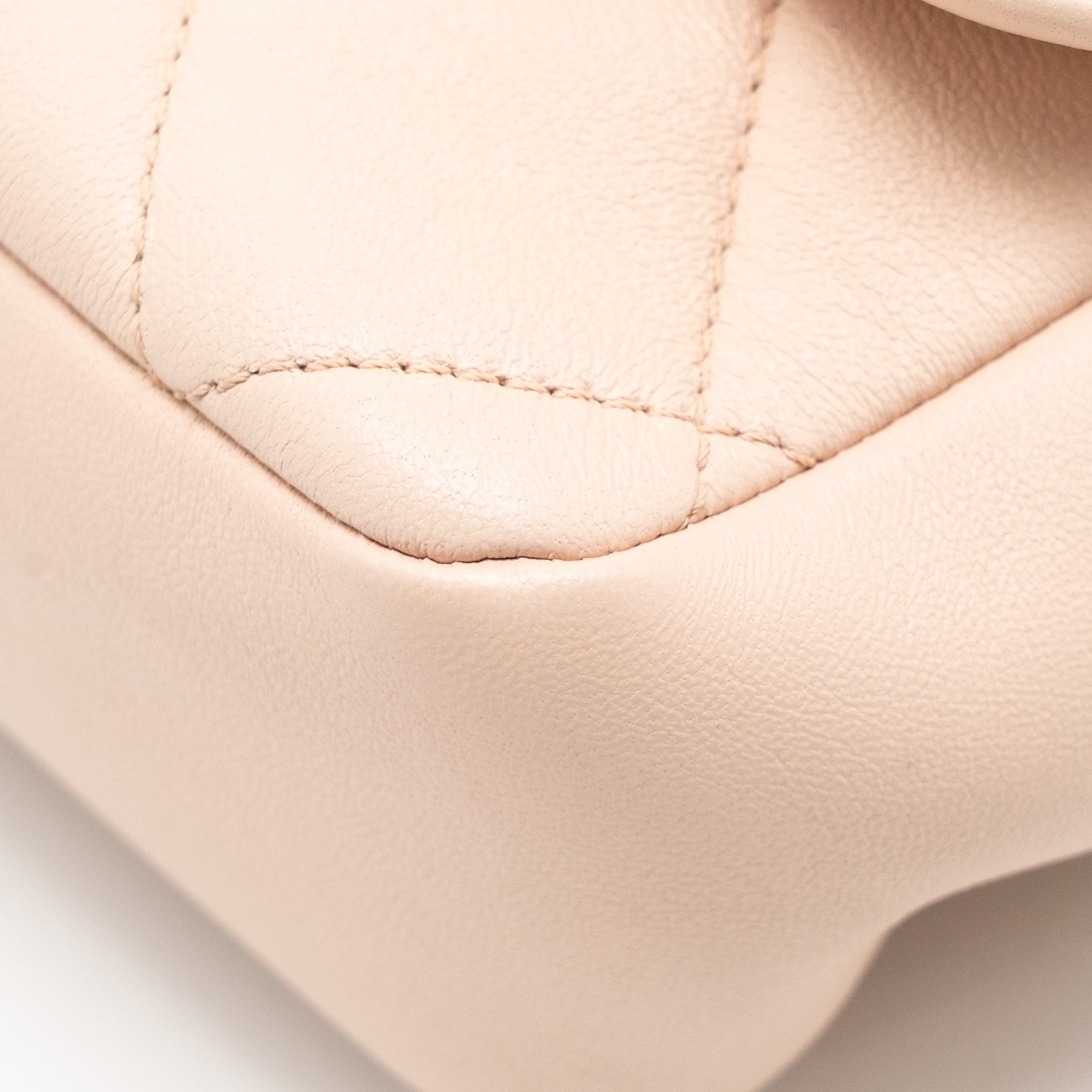 CHANEL GIANT TOP HANDLE RECTANGULAR FLAP BAG LAMBSKIN PINK LGHW (MICROCHIP)