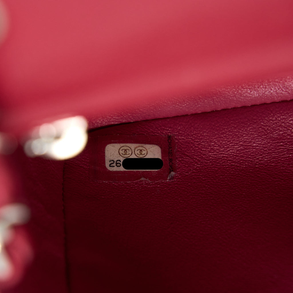 CHANEL 18B MINI SQUARE CAVIAR RED SHW