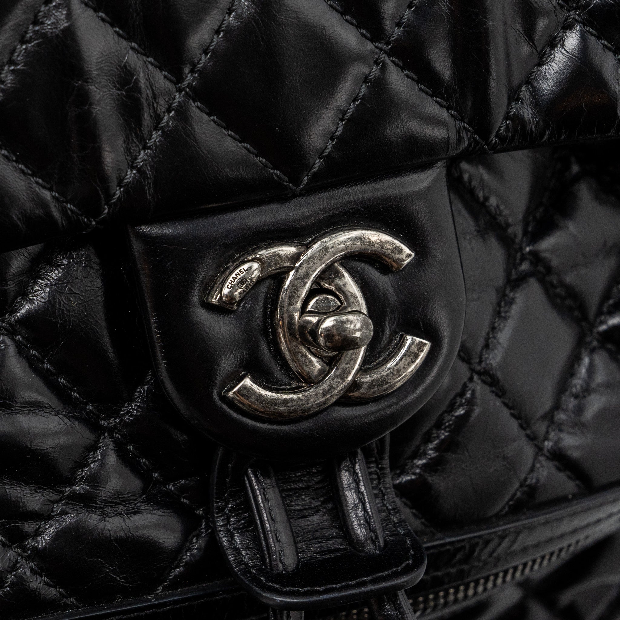 CHANEL LARGE QUILTED MOUNTAIN  BACKPACK CALFSKIN BLACK SHW