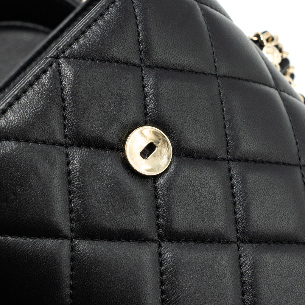CHANEL VANITY WITH CHAIN LAMBSKIN BLACK LGHW(MICROCHIP)