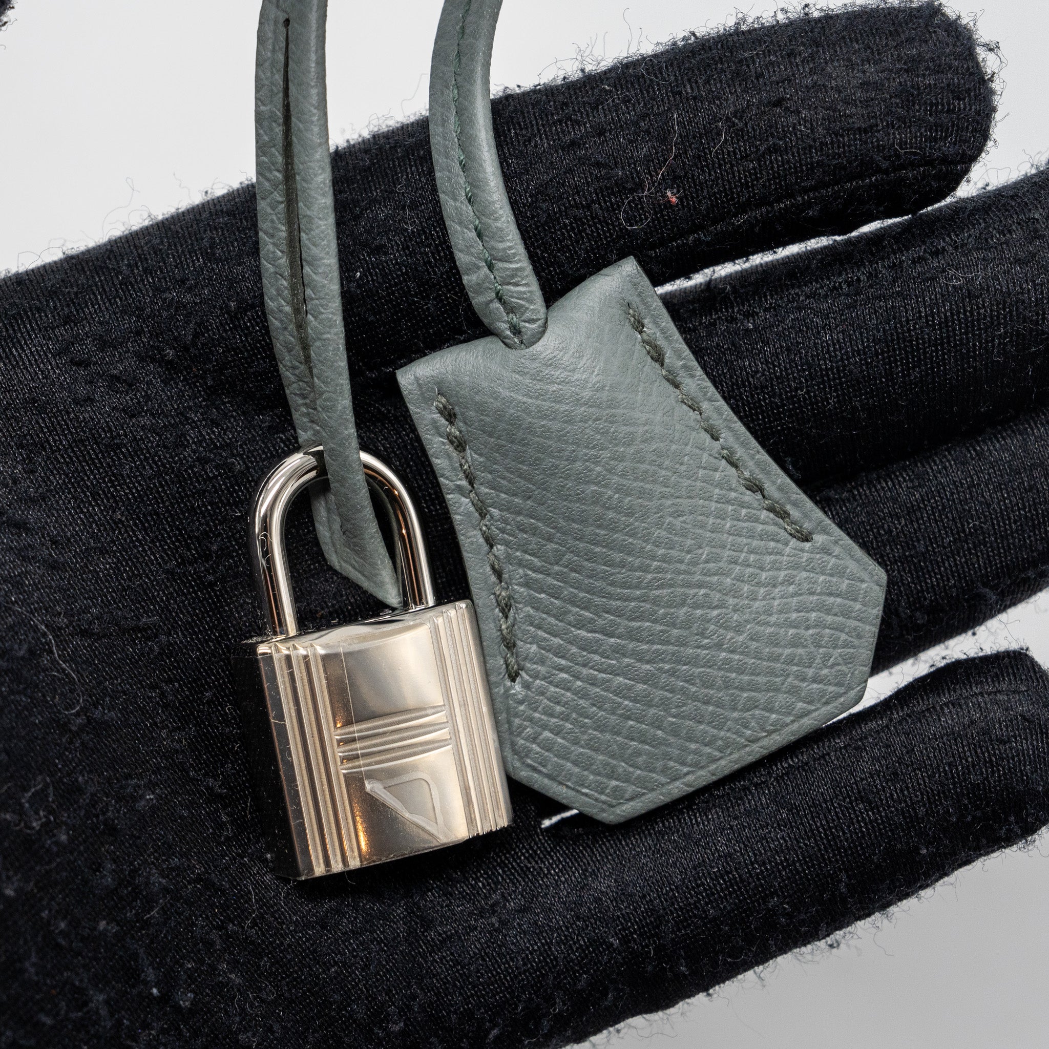 HERMES BIRKIN 30 EPSOM VERT AMANDE SHW
