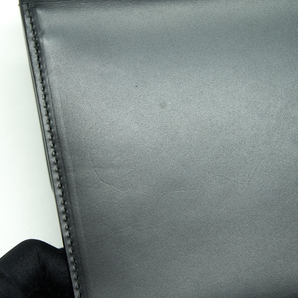 GUCCI GG FLAP BAG BOX CALFSKIN BLACK GHW