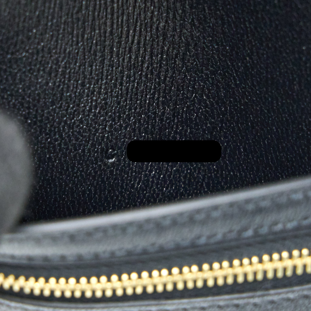 HERMES BEARN WALLET SHINY ALLIGATOR BLACK GHW