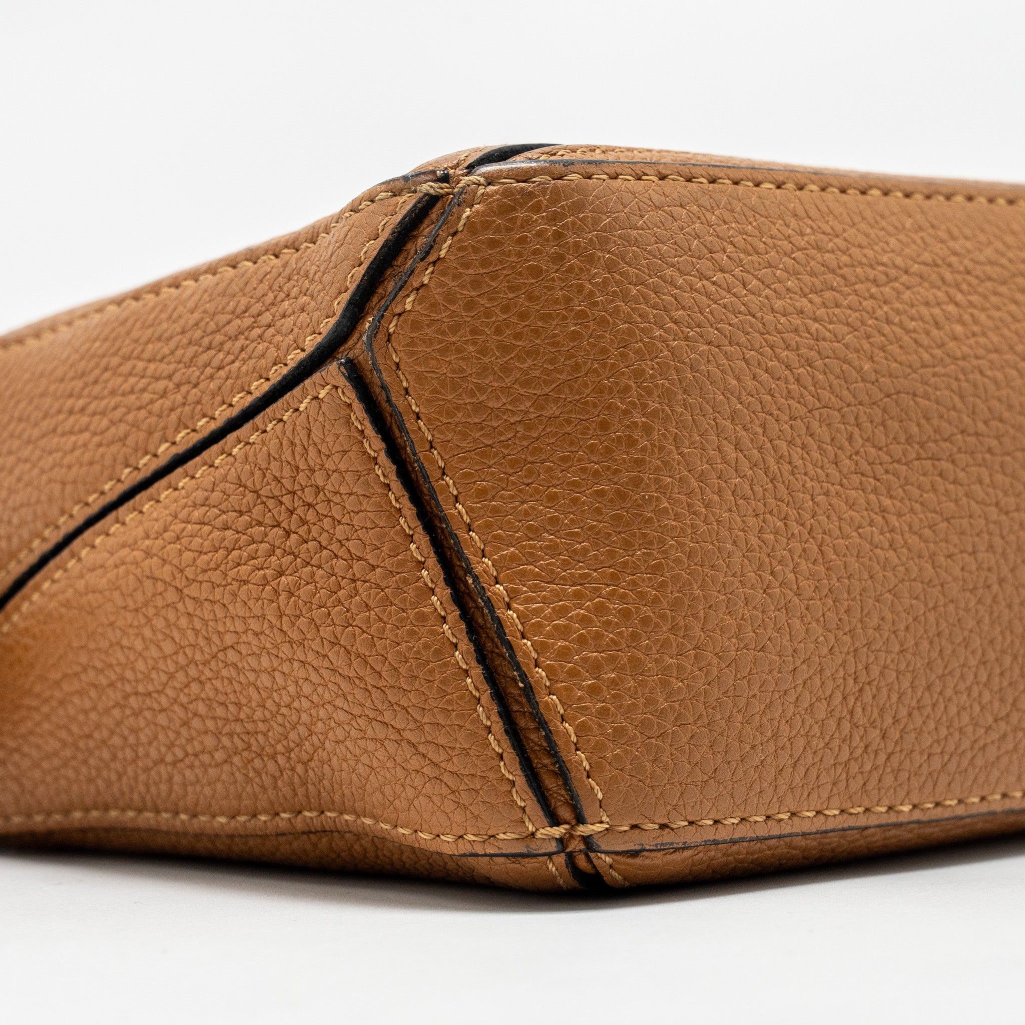 LOEWE MINI PUZZLE BAG CALFSKIN TAN GHW