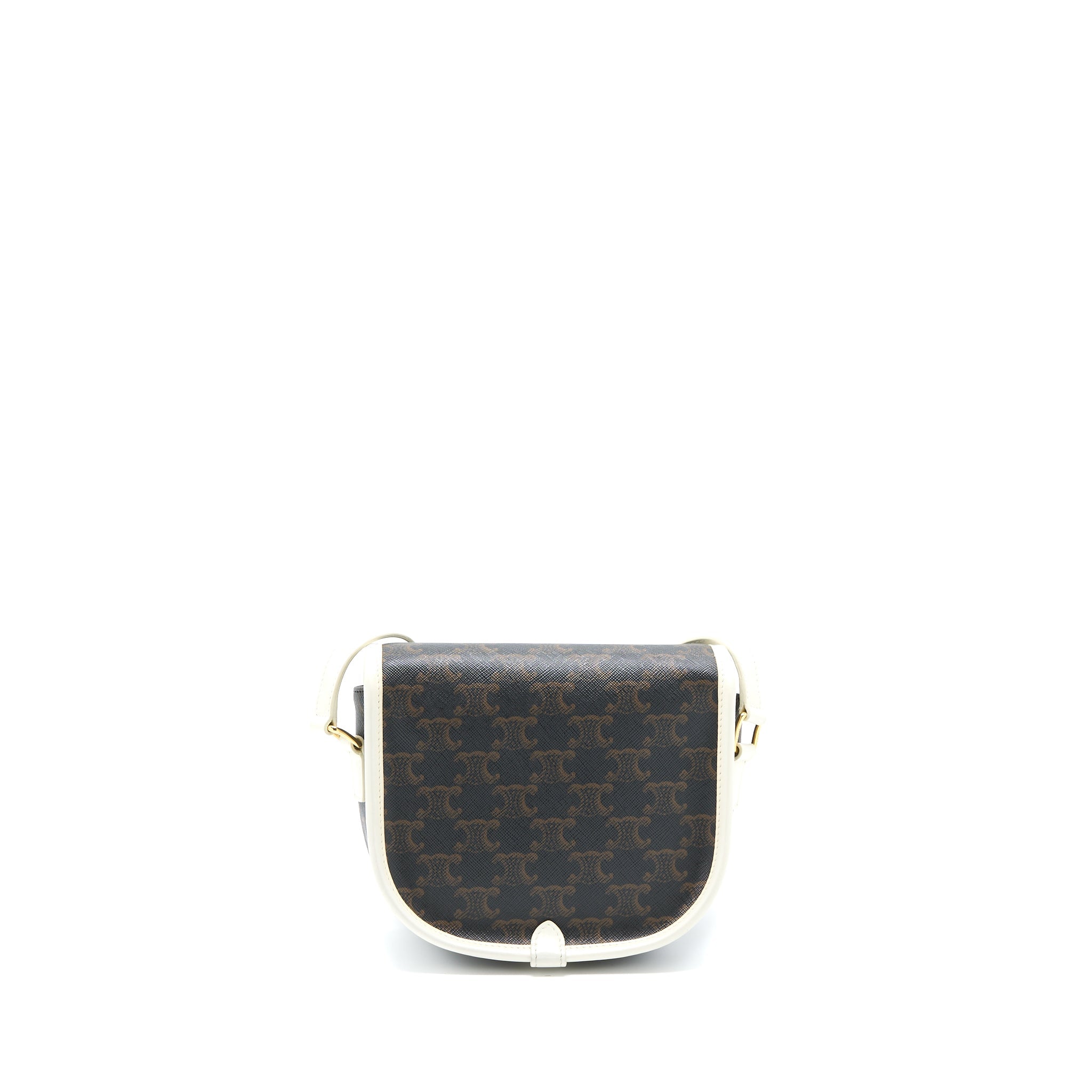 CELINE MEDIUM FOLCO BAG TRIOMPHE CANVAS/WHITE LGHW