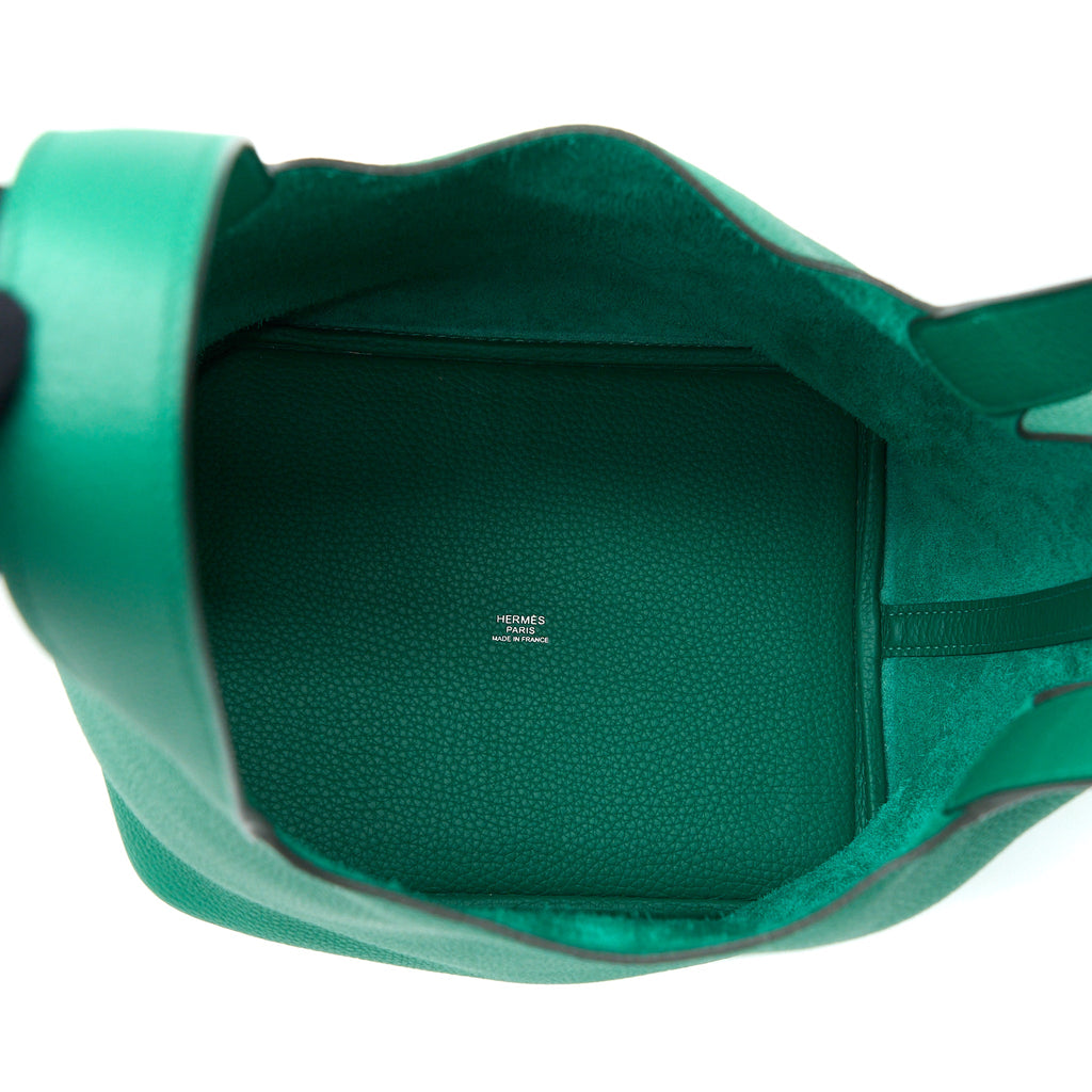 HERMES PICOTIN 22 LOCK BAG CLEMENCE U4 VERT VERTIGO SHW