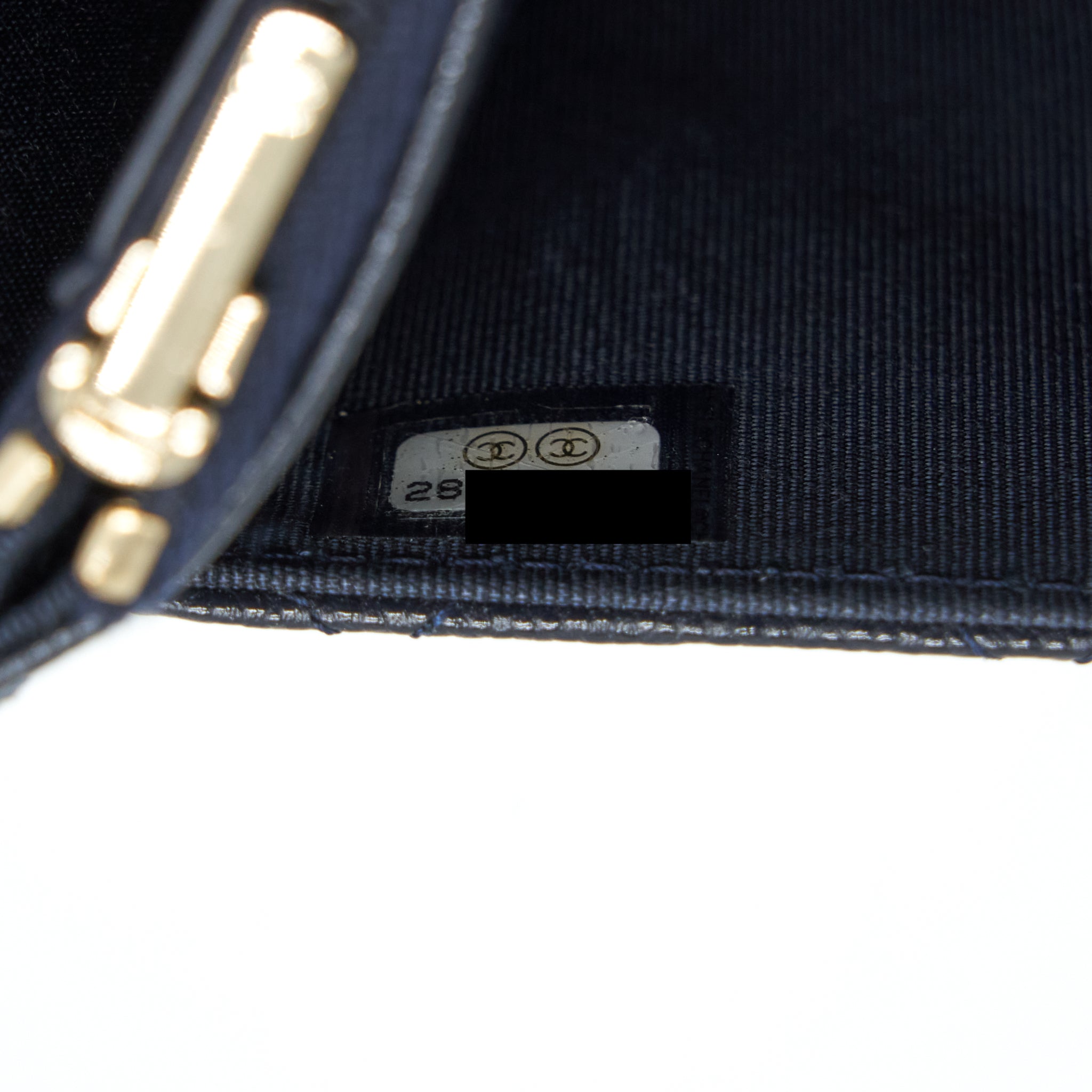 CHANEL CLASSIC WALLET ON CHAIN CAVIAR NAVY LGHW