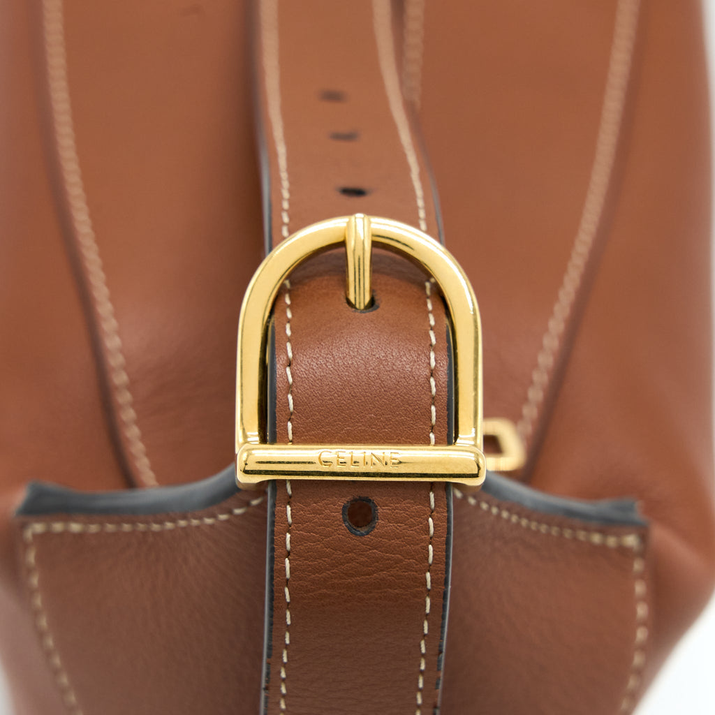 CELINE MEDIUM ROMY BAG IN SUPPLE CALFSKIN TAN GHW