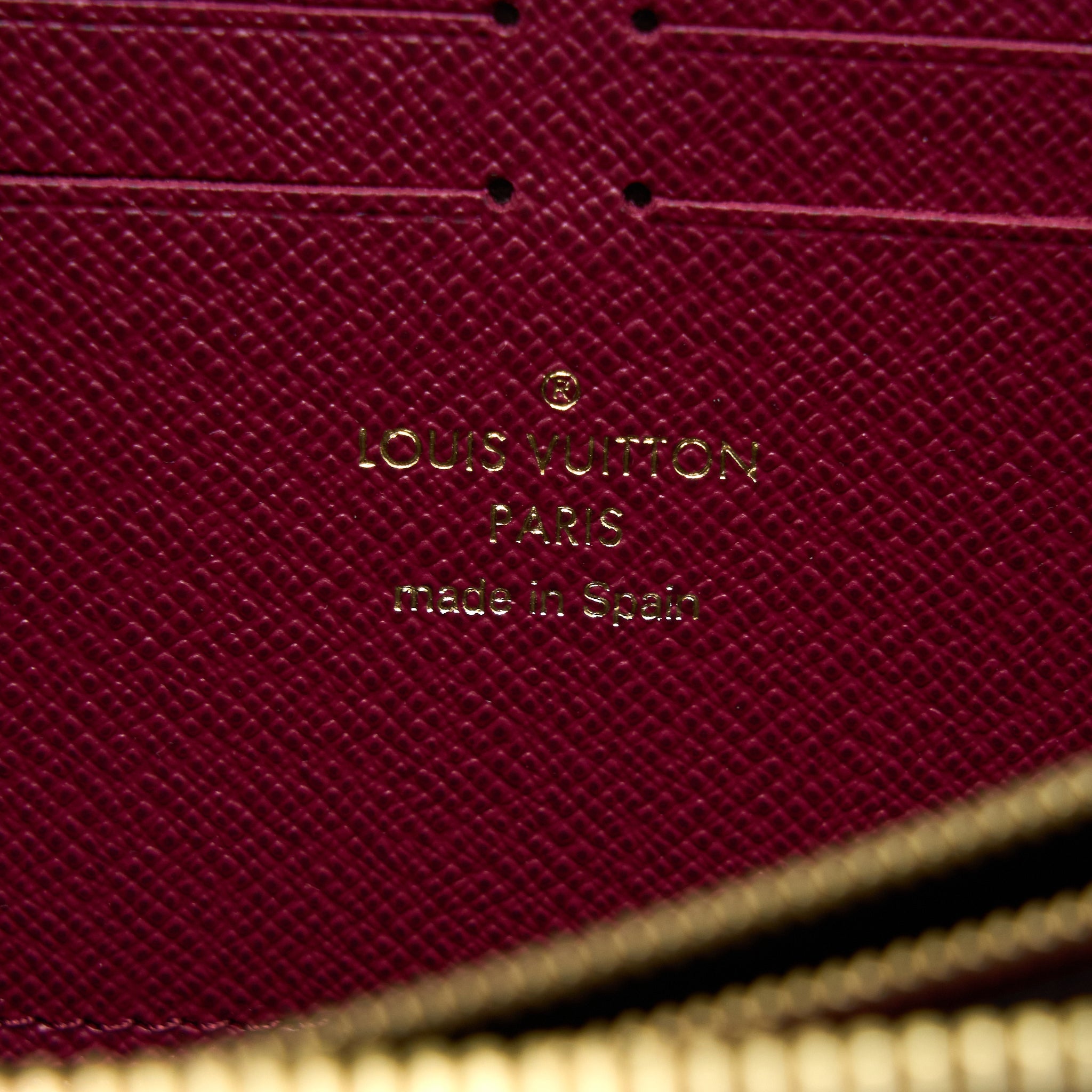 LOUIS VUITTON CLEMENCE LONG WALLET MONOGRAM CANVAS FUCHSIA GHW