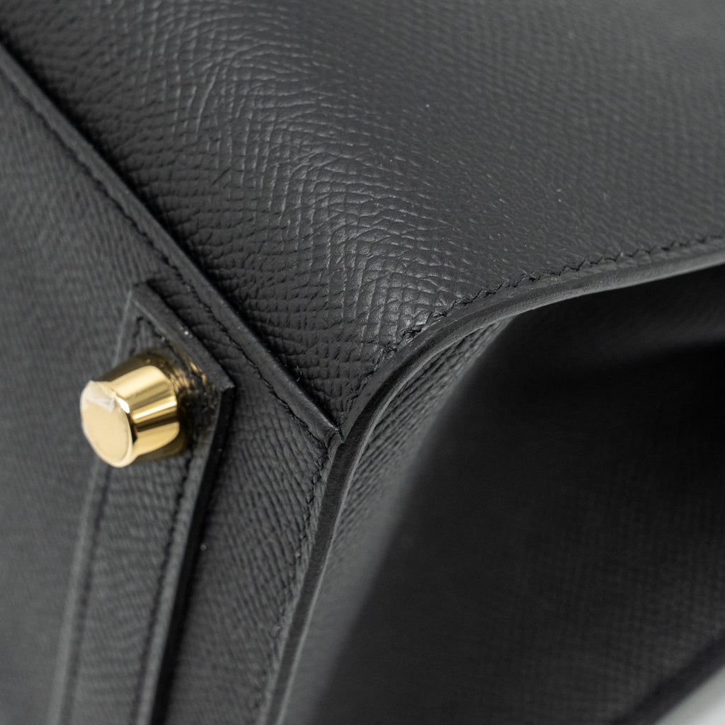 HERMES BIRKIN 25 SELLIER EPSOM BLACK GHW
