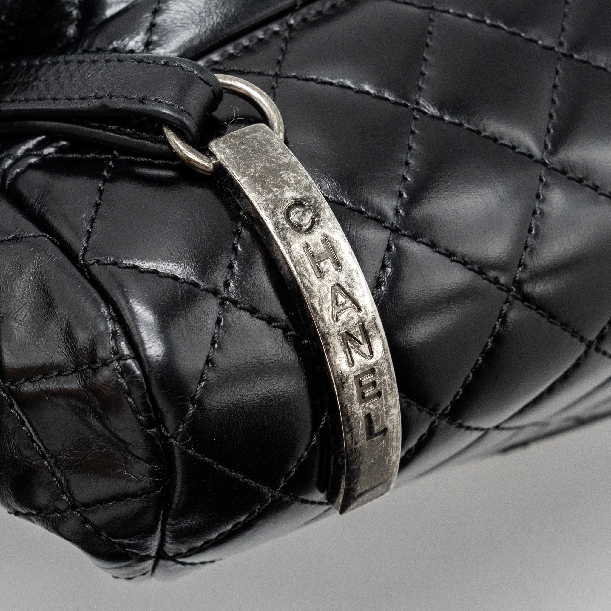 CHANEL LARGE QUILTED MOUNTAIN  BACKPACK CALFSKIN BLACK SHW