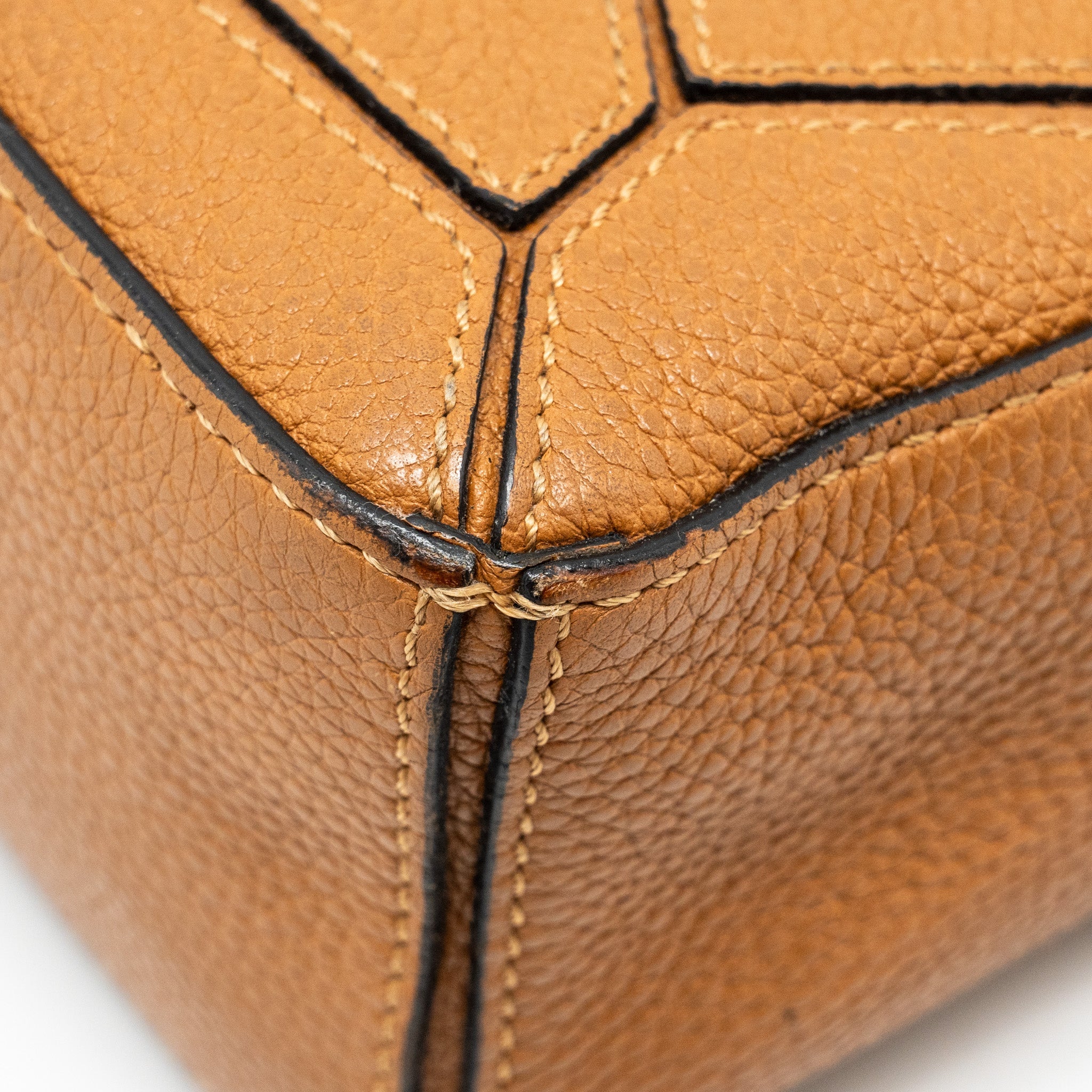 LOEWE MINI PUZZLE BAG CALFSKIN TAN GHW
