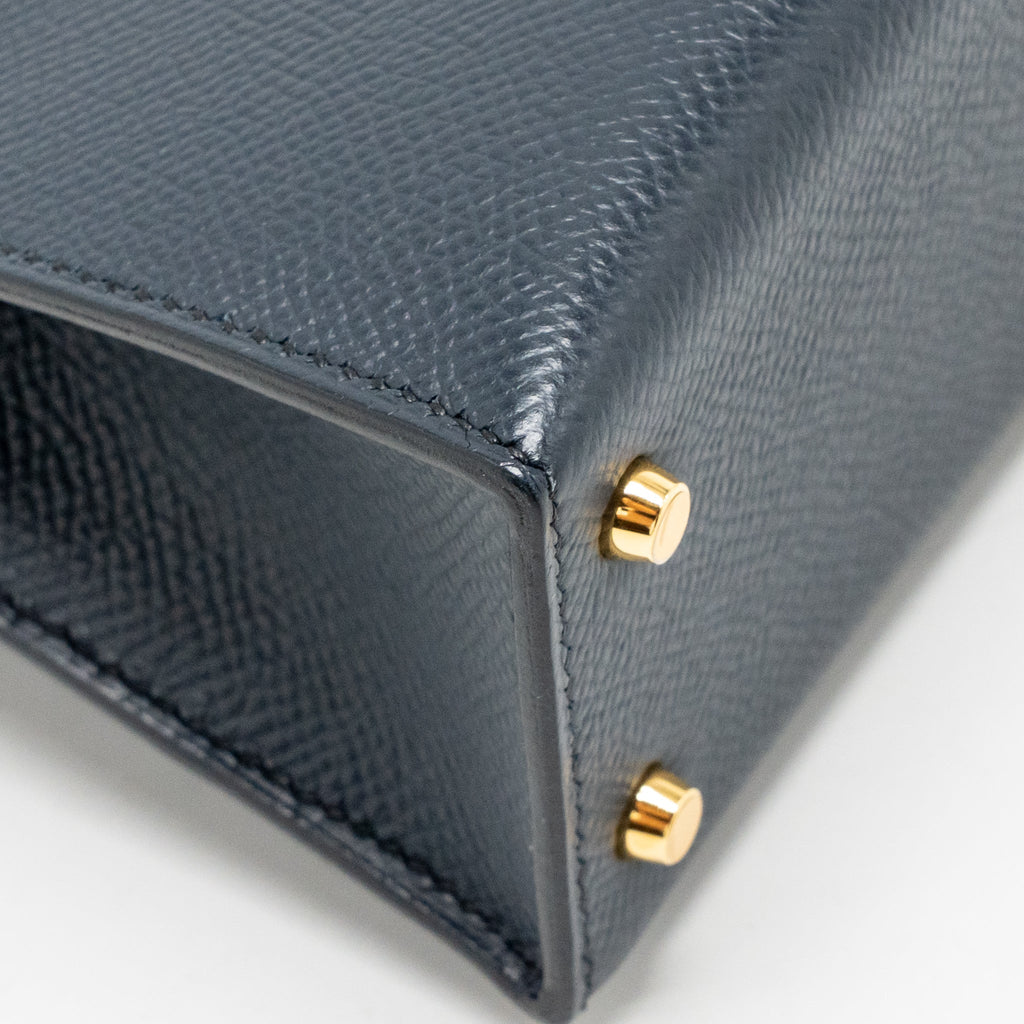 HERMES MINI KELLY II CASAQUE EPSOM BLEU INDIGO/NOIR/ROUGE GRENAT GHW