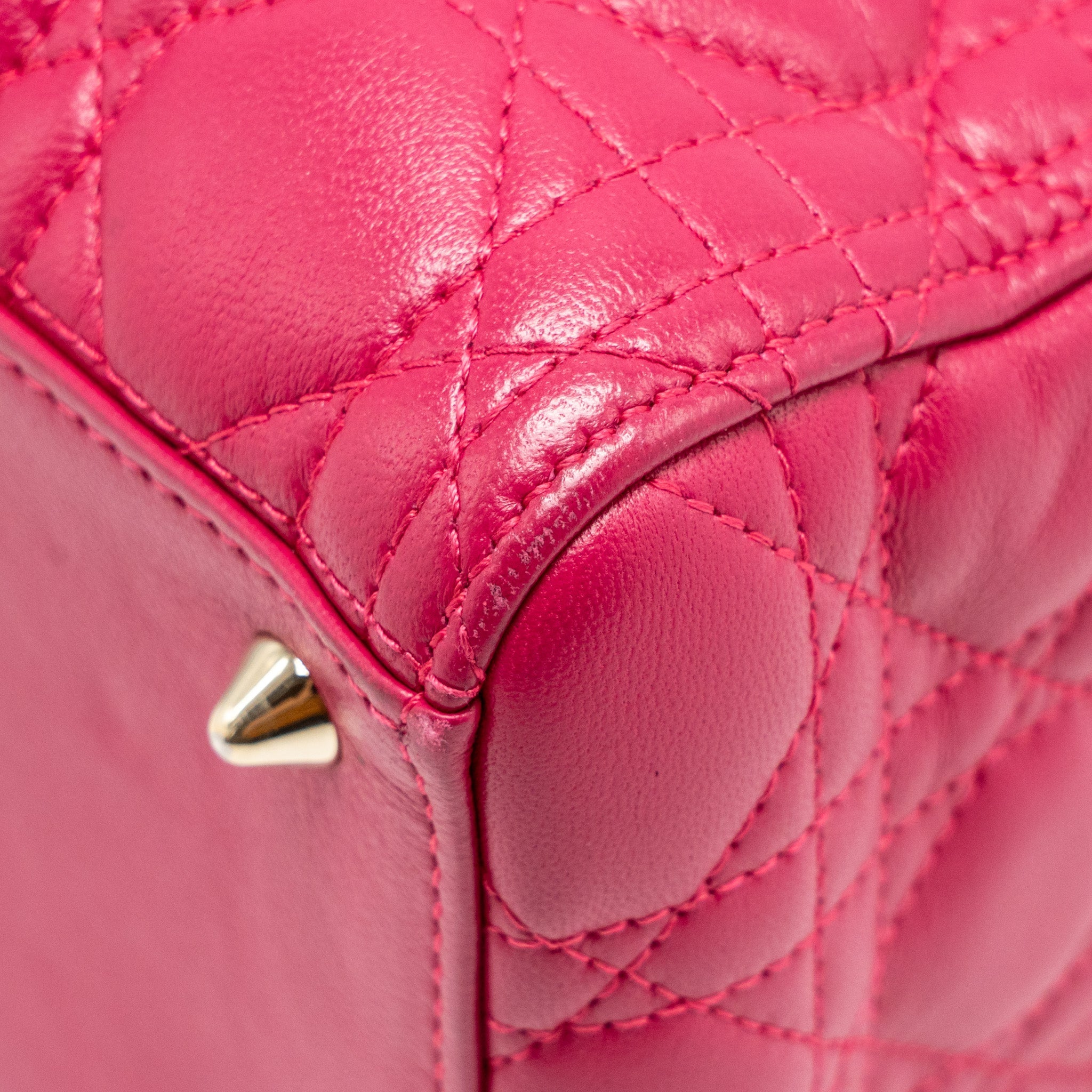 DIOR MEDIUM LADY DIOR LAMBSKIN PINK GHW