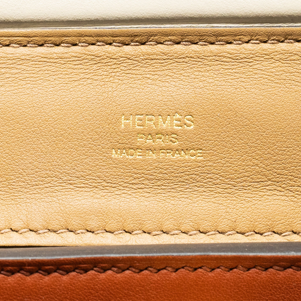 HERMES MINI 24/24 2424-21 BAG EVERCOLOR/SWIFT CHAI/NATA/CUIVRE GHW