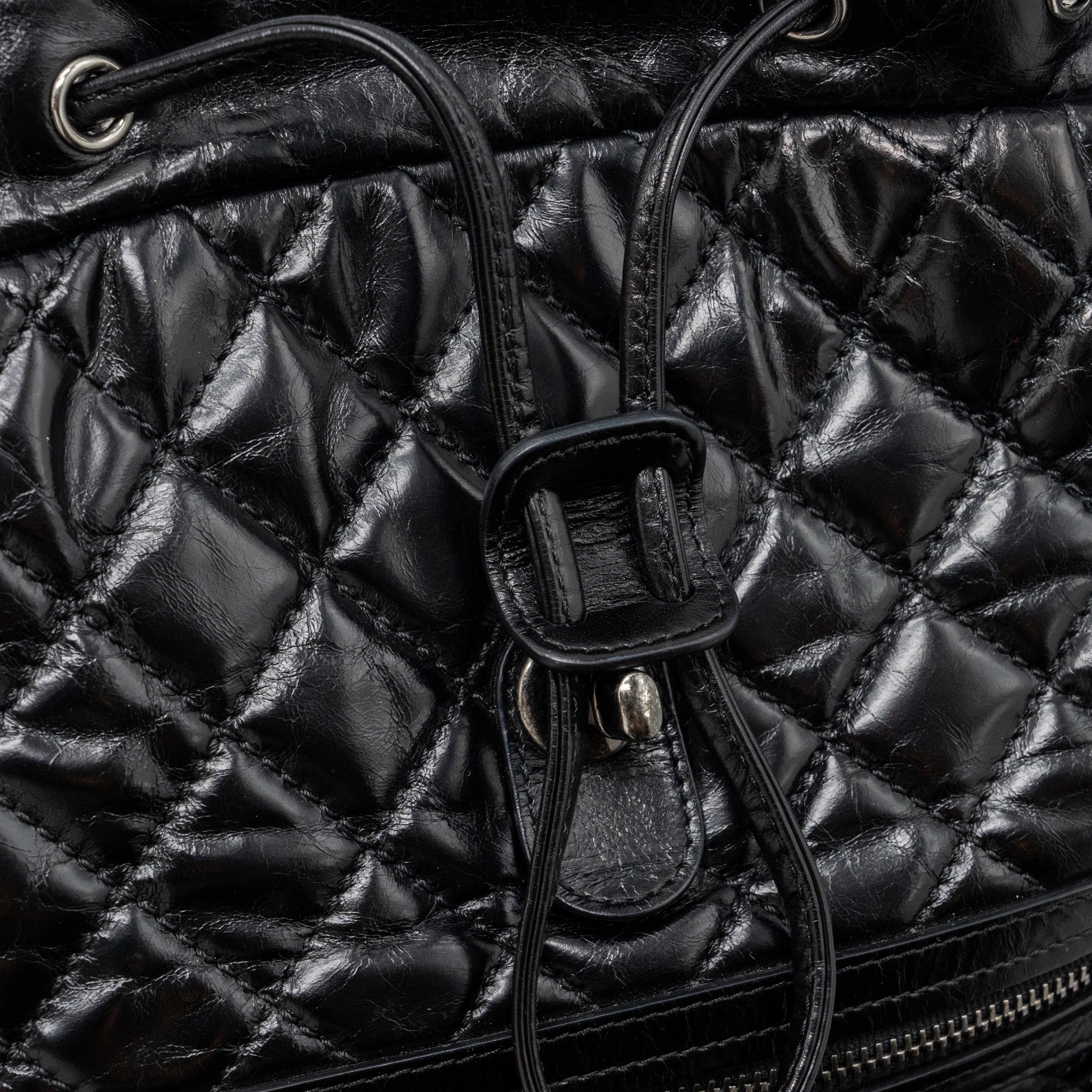 CHANEL LARGE QUILTED MOUNTAIN  BACKPACK CALFSKIN BLACK SHW