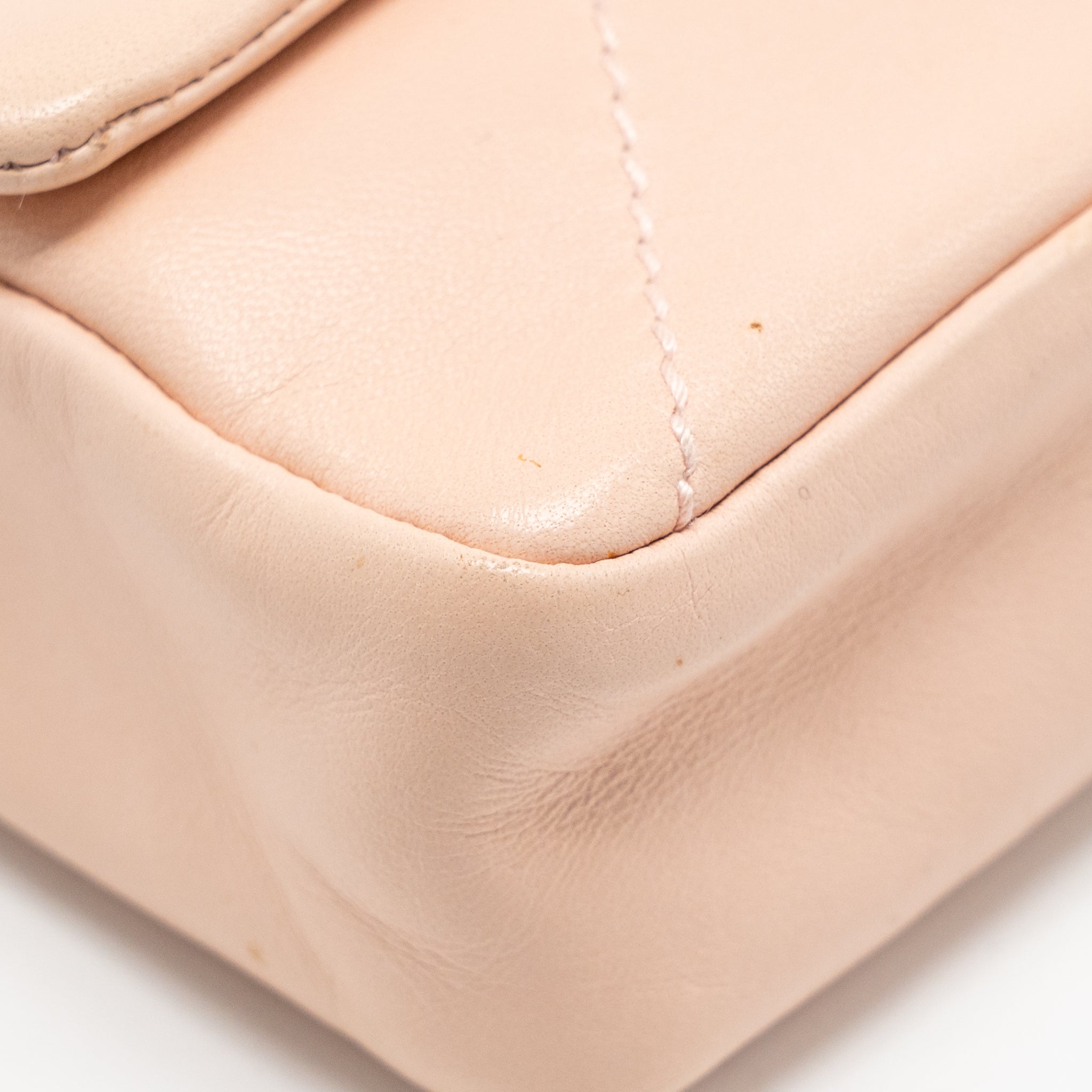CHANEL VINTAGE GIANT CC FLAP BAG LAMBSKIN ROSE CLAIR SHW