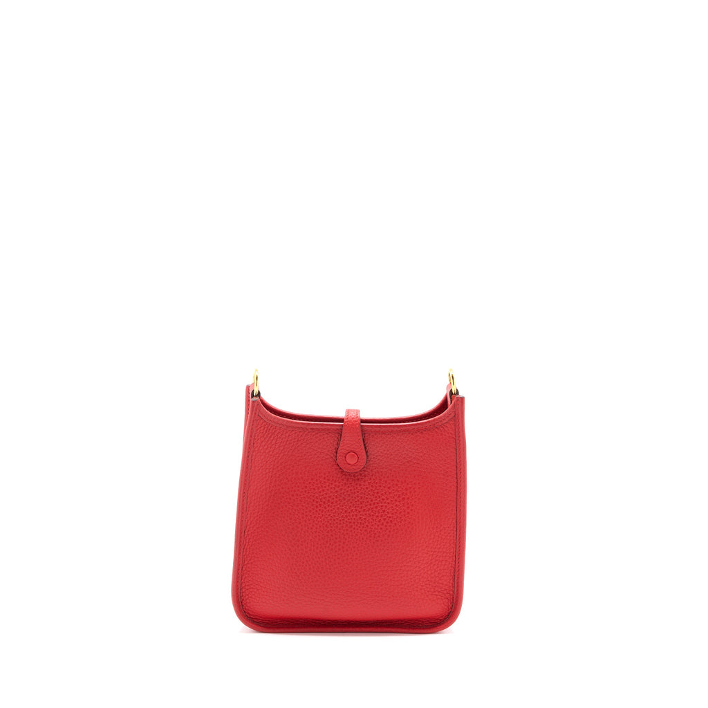 HERMES MINI EVELYNE CLEMENCE ROUGE DE COEUR GHW