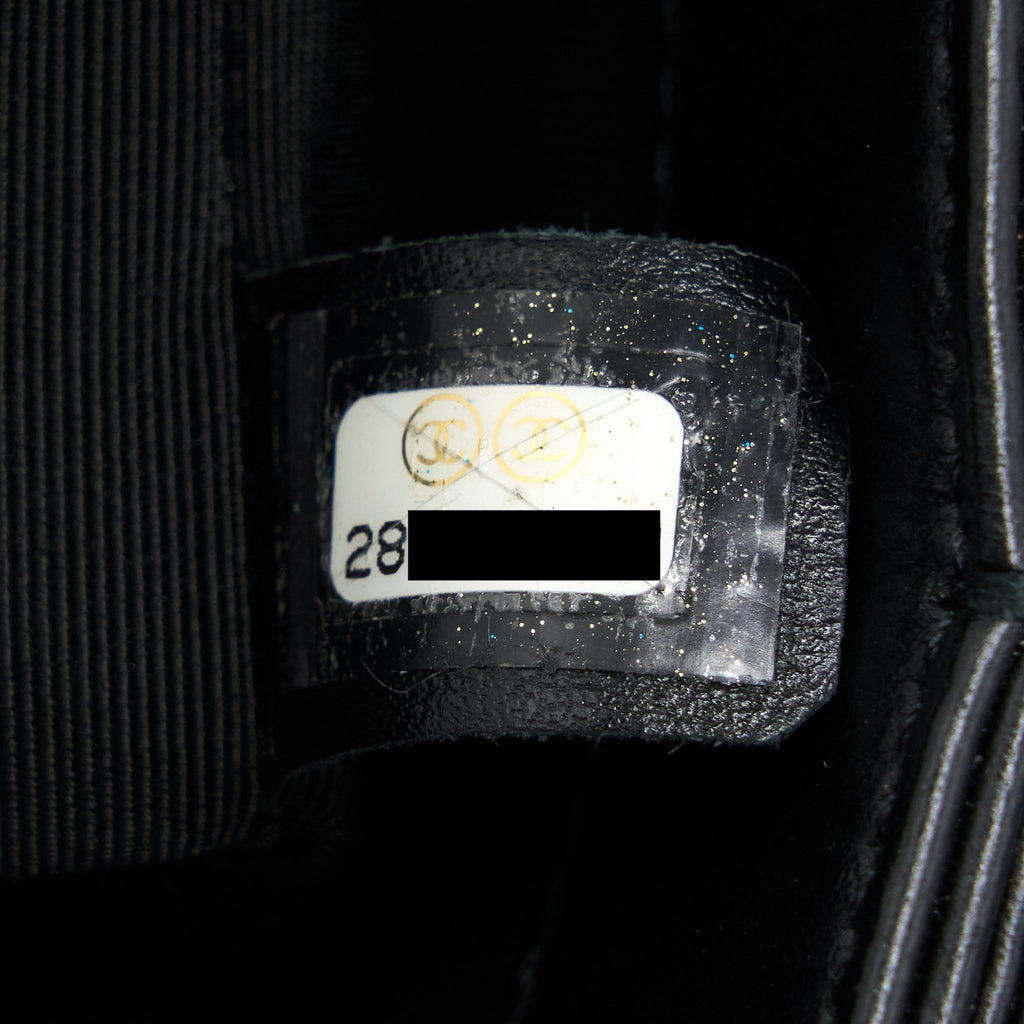 CHANEL SEASONAL TOP HANDLE FLAP BAG CALFSKIN BLACK GHW