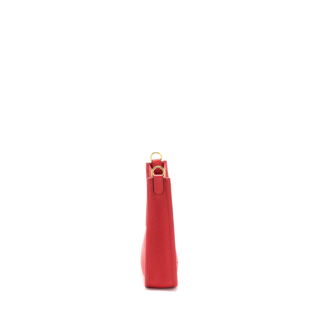 HERMES MINI EVELYNE CLEMENCE ROUGE DE COEUR GHW