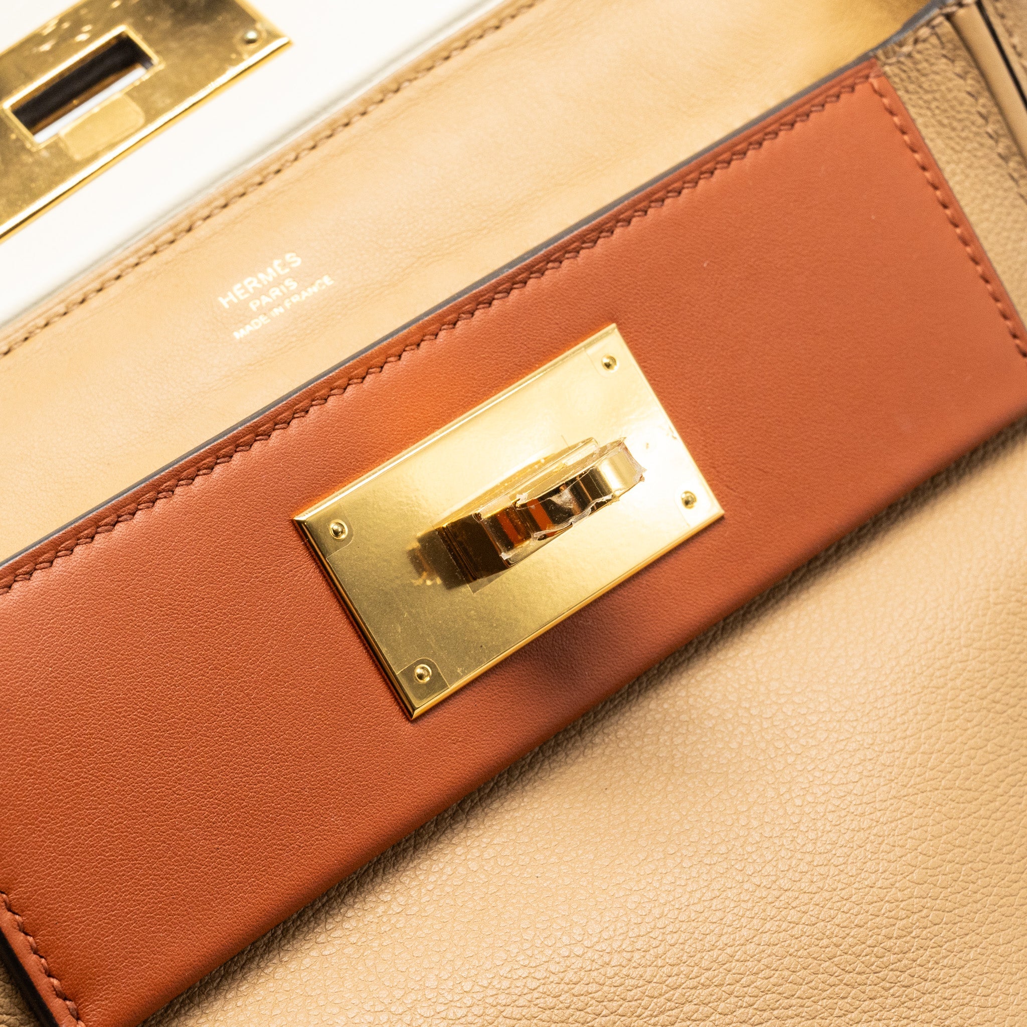 HERMES MINI 24/24 2424-21 BAG EVERCOLOR/SWIFT CHAI/NATA/CUIVRE GHW