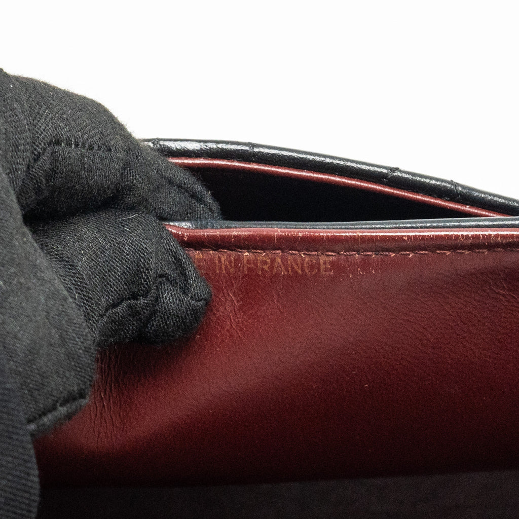 CHANEL VINTAGE MEDIUM CLASSIC DOUBLE FLAP BAG LAMBSKIN BLACK GHW