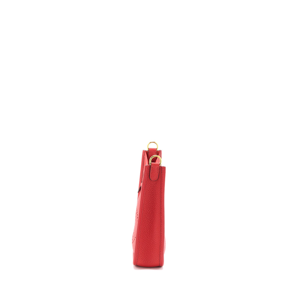 HERMES MINI EVELYNE CLEMENCE ROUGE DE COEUR GHW