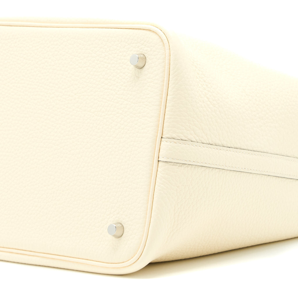 HERMES PICOTIN 22 LOCK TOUCH BAG CLEMENCE WITH OSTRICH HANDLE NATA/TRENCH SHW