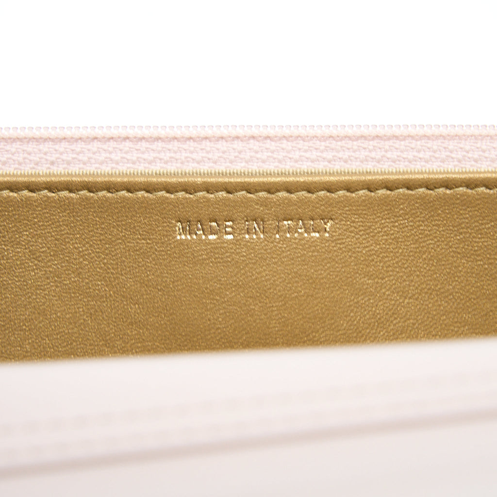 CHANEL PEARL CRUSH WALLET ON CHAIN LAMBSKIN LIALIC/LIGHT PURPLE BRUSHED GHW (MICROCHIP)