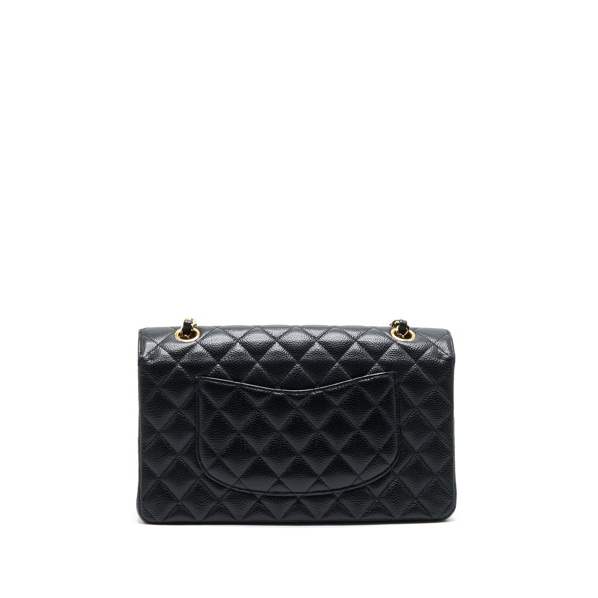 CHANEL CLASSIC DOUBLE FLAP MEDIUM BLACK CAVIAR GHW