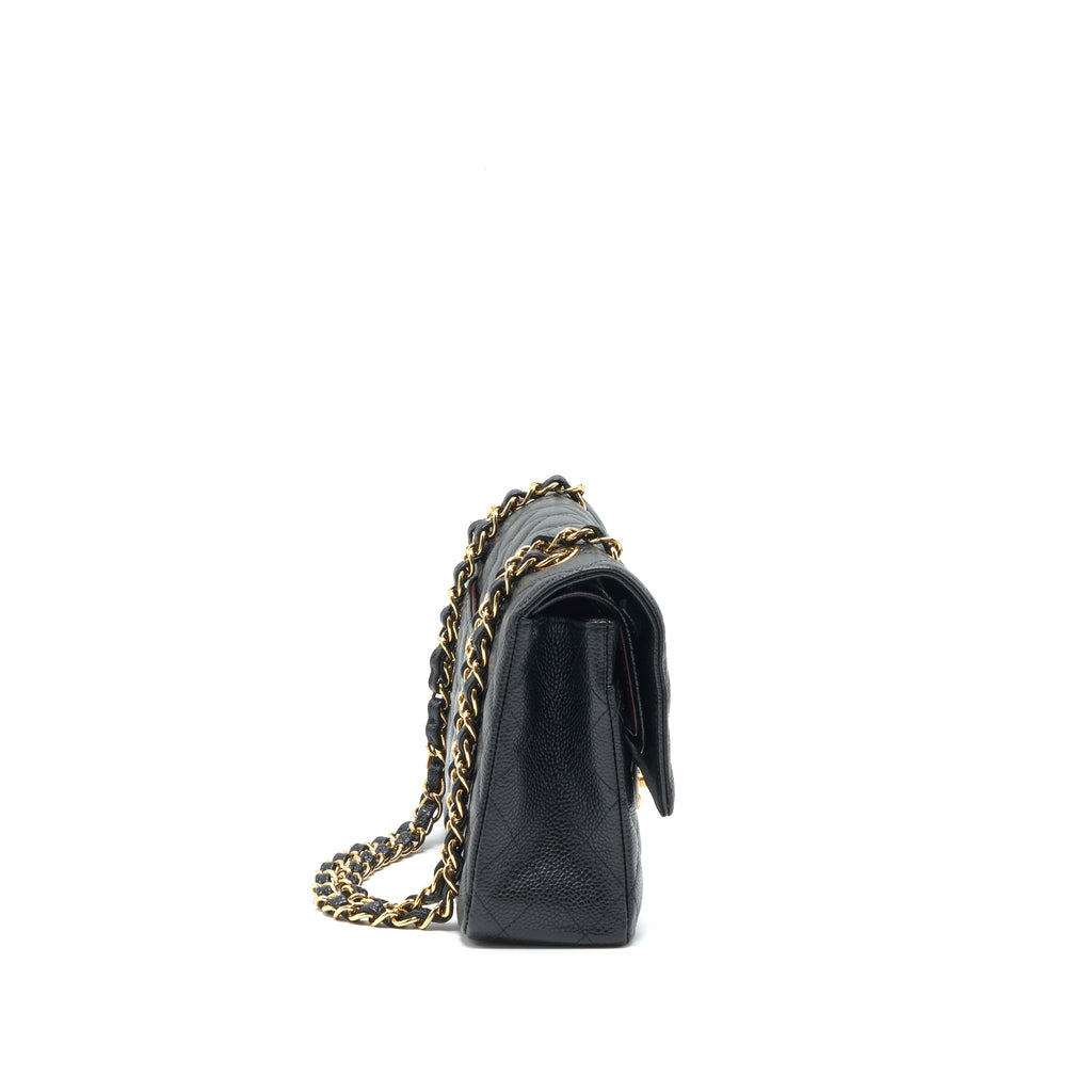 CHANEL CLASSIC DOUBLE FLAP MEDIUM BLACK CAVIAR GHW